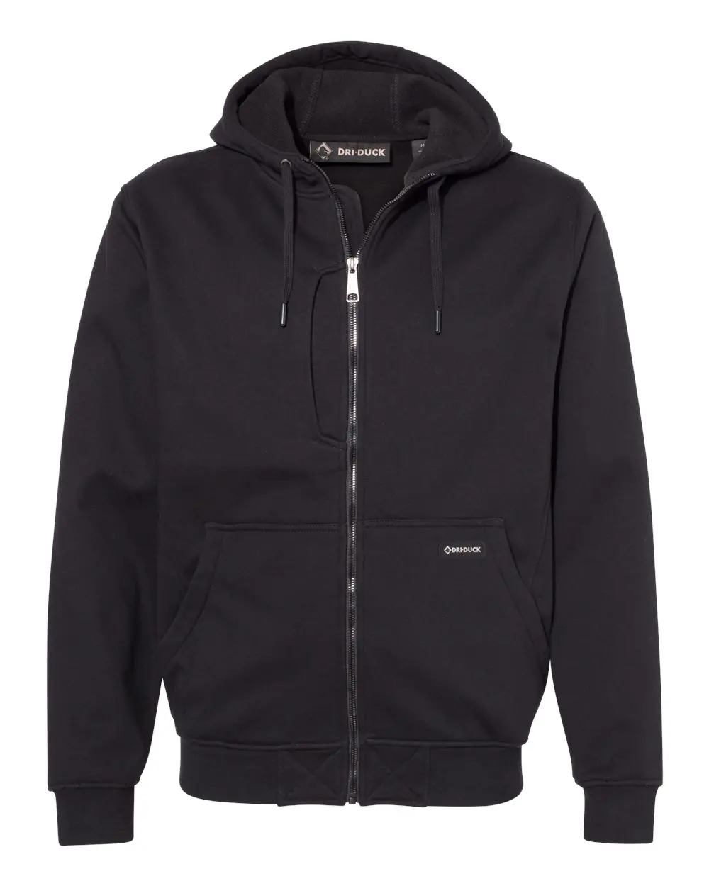 DRI DUCK Men's Bateman Bonded Power Fleece 2.0 Full-Zip Jacket in Black