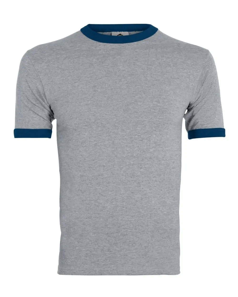Augusta Sportswear Youth Ringer T-Shirt in Athletic Heather/ Navy
