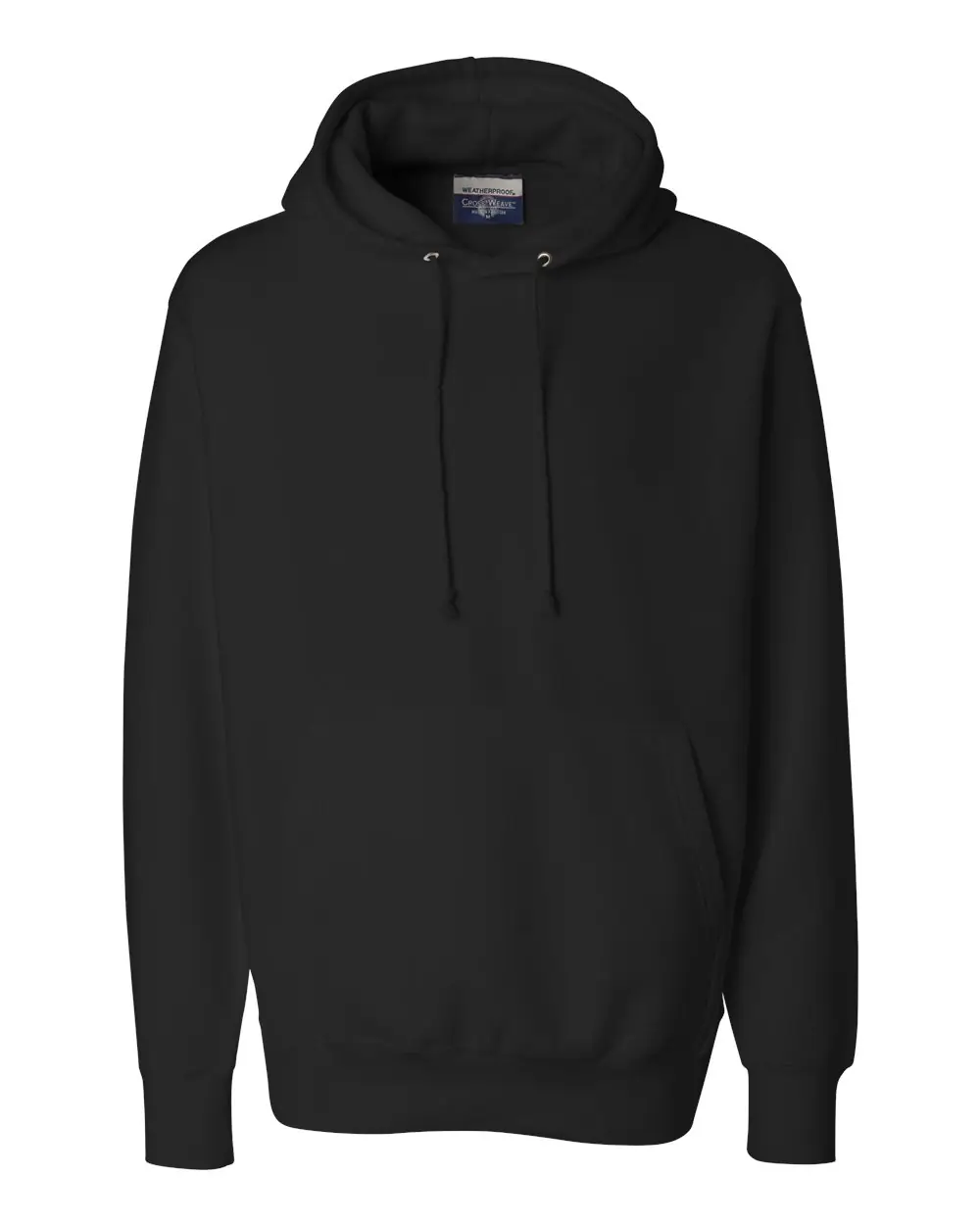 Weatherproof Unisex Cross Weave™ Hooded Sweatshirt in Black