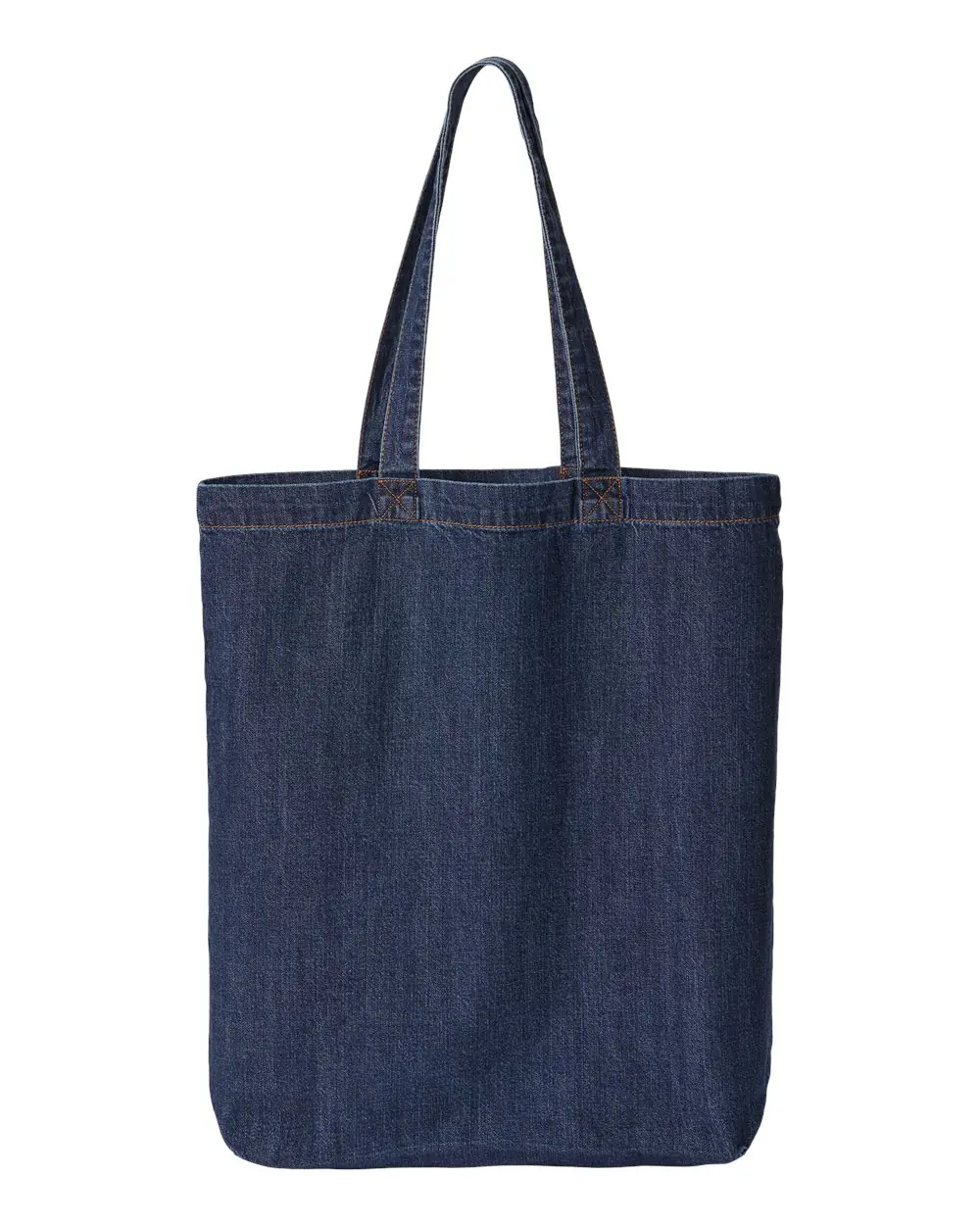 Liberty Bags Cotton Denim Gusseted Tote Bag in Dark Blue Denim