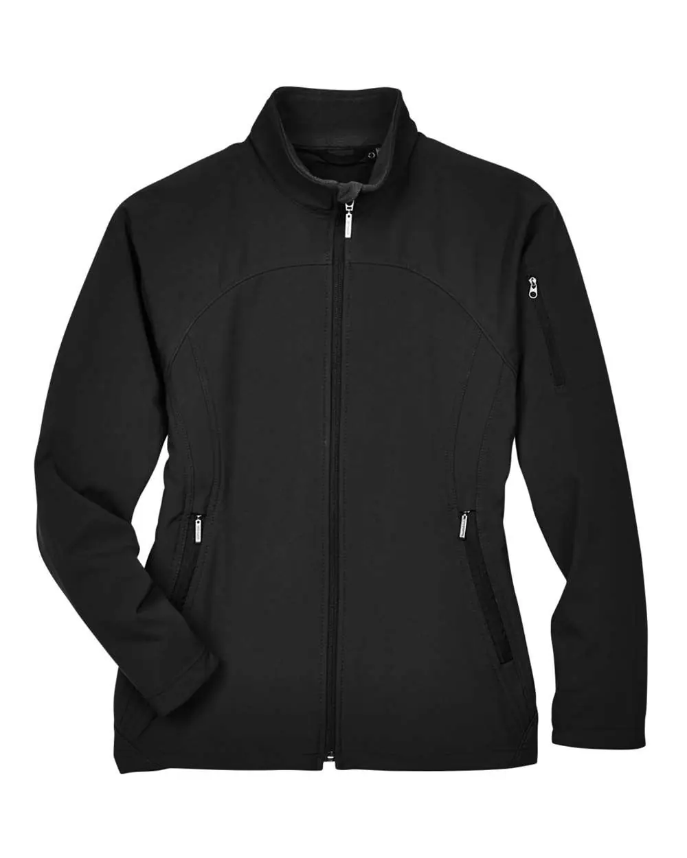 North End Women's 3-Layer Fleece Performance Soft Shell Jacket in Black