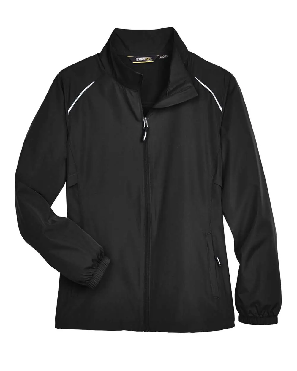 CORE365 Women's Techno Lite Motivate Unlined Lightweight Jacket in Black