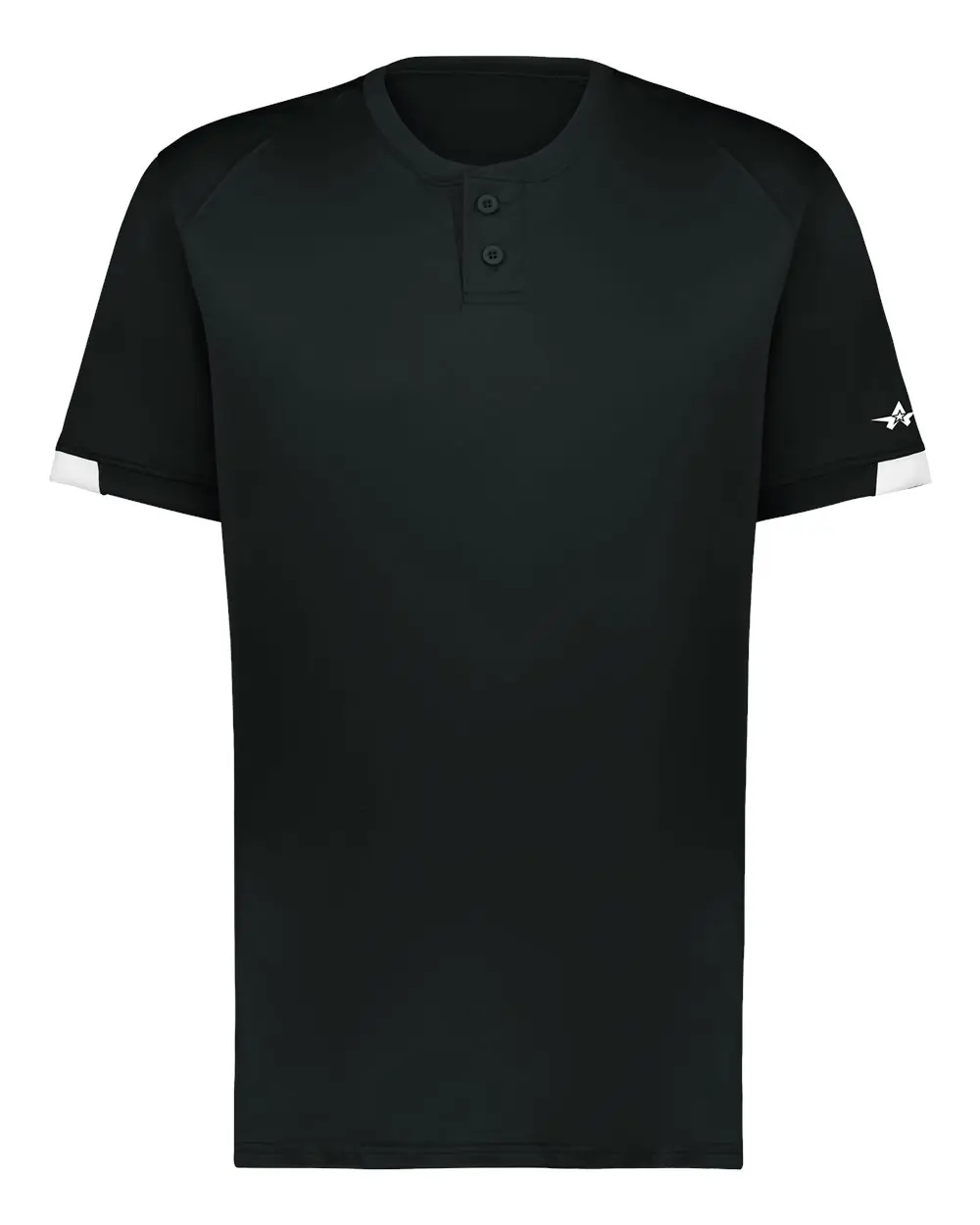 Alleson Athletic Unisex On The Rise Two Button Jersey in Black/ White