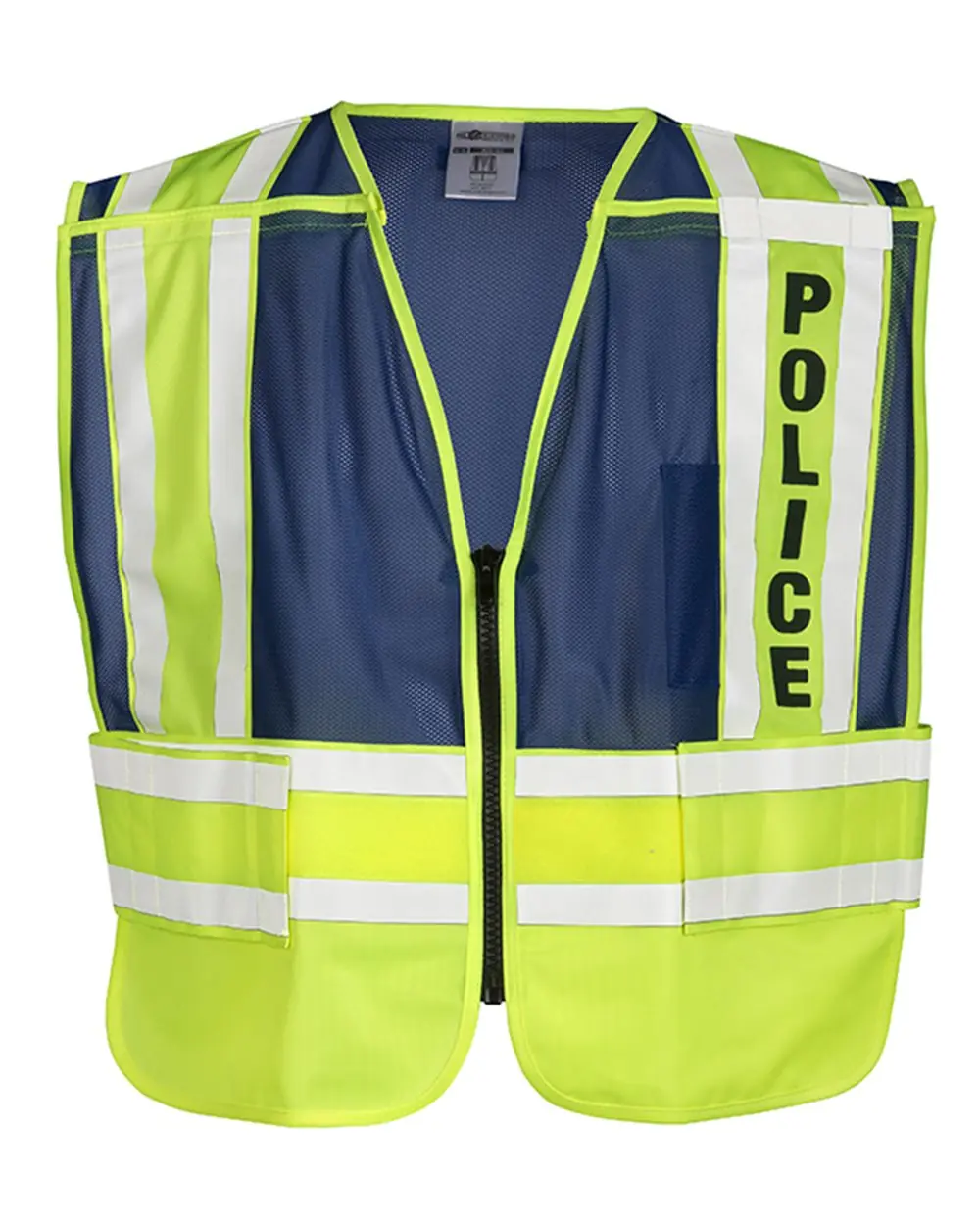 Kishigo Unisex Police Vest in Lime/ Blue