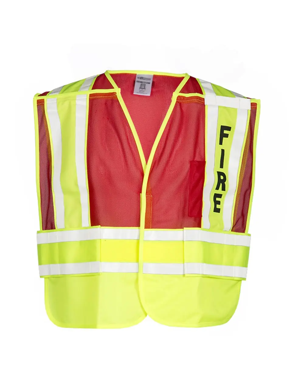 Kishigo Unisex Fire Vest in Lime/ Red