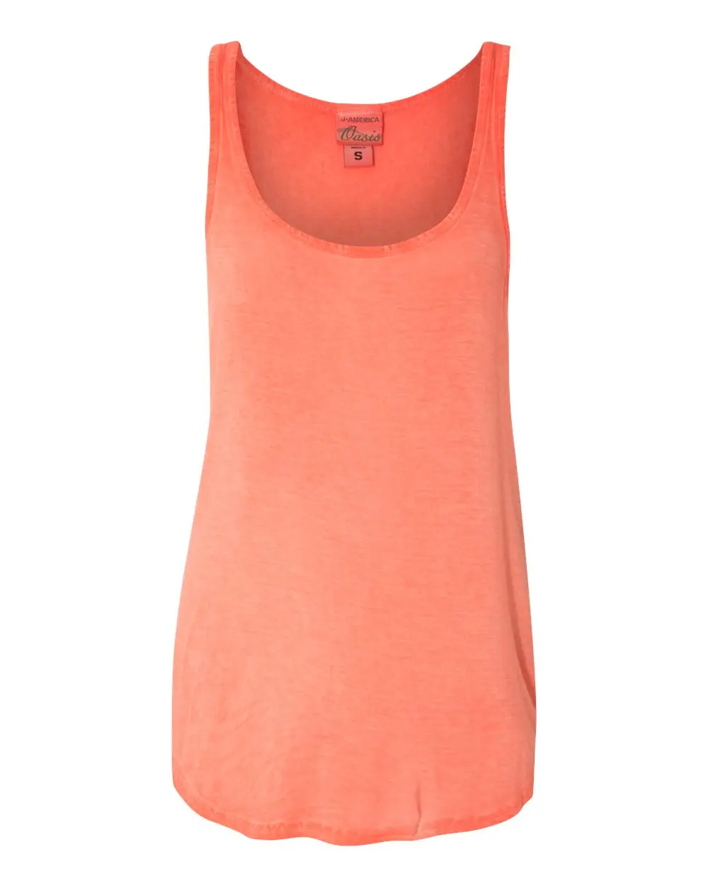J. America Women's Oasis Wash Tank Top in Fusion Coral