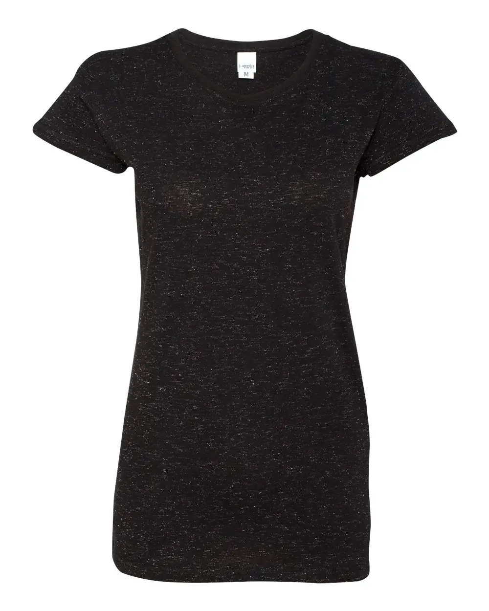 J. America Women’s Glitter T-Shirt in Black/ Silver