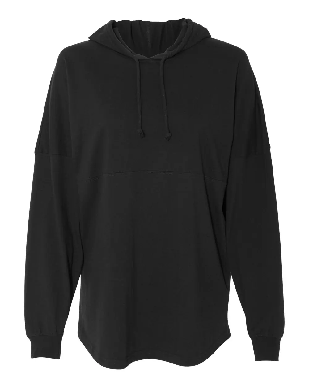 J. America Unisex Hooded Game Day Jersey T-Shirt in Black