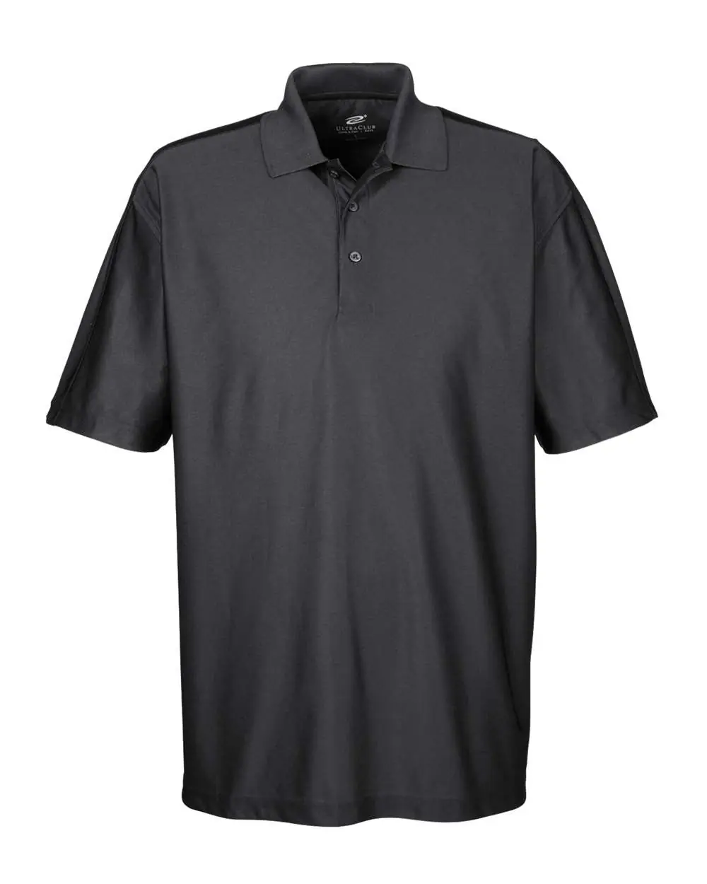 UltraClub Men's Cool & Dry Elite Performance Polo in Black
