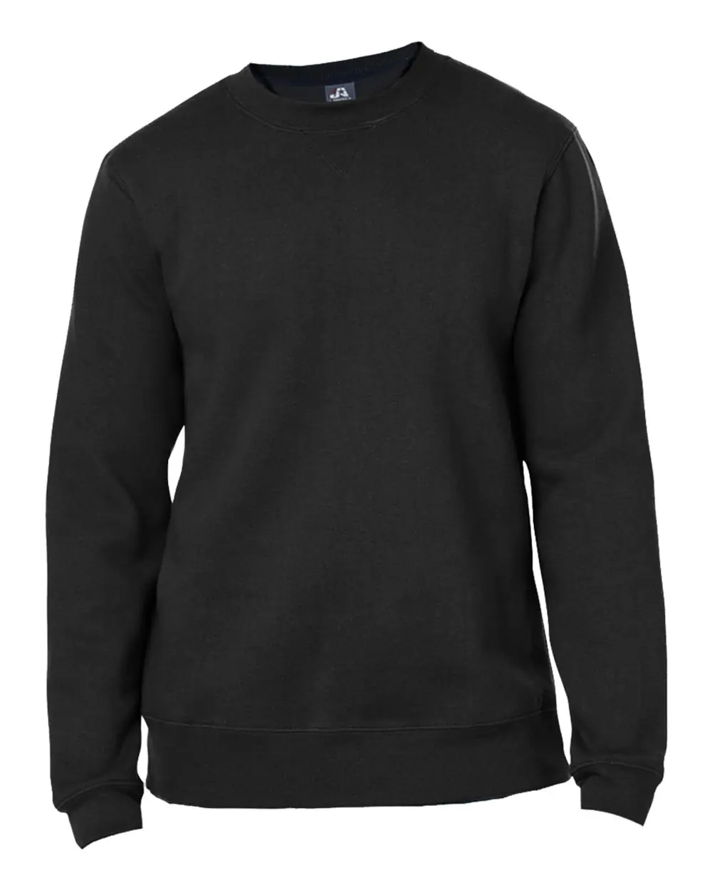 J. America Unisex Premium Fleece Crewneck Sweatshirt in Black