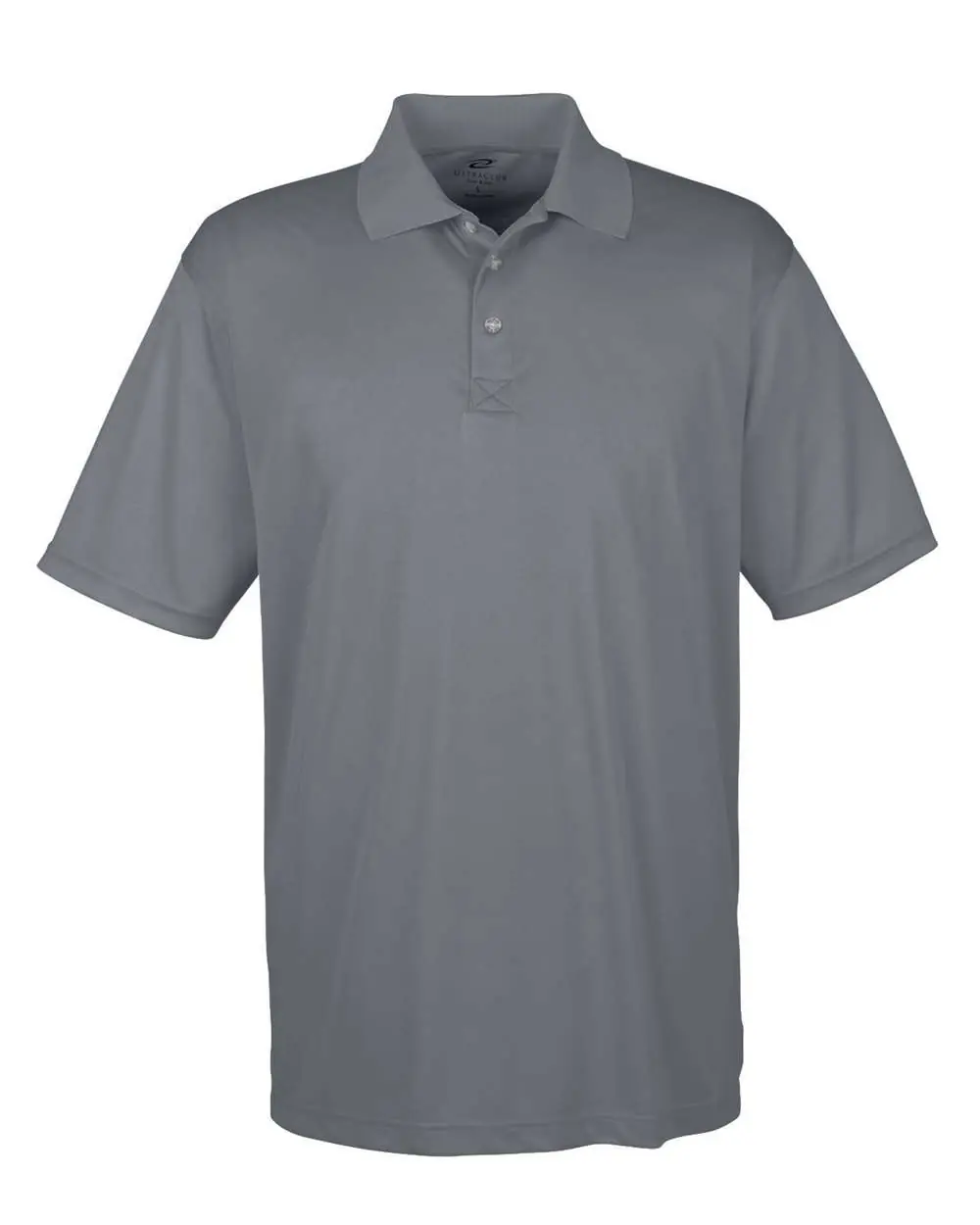 UltraClub Men's Cool & Dry Sport Performance Interlock Polo in Charcoal