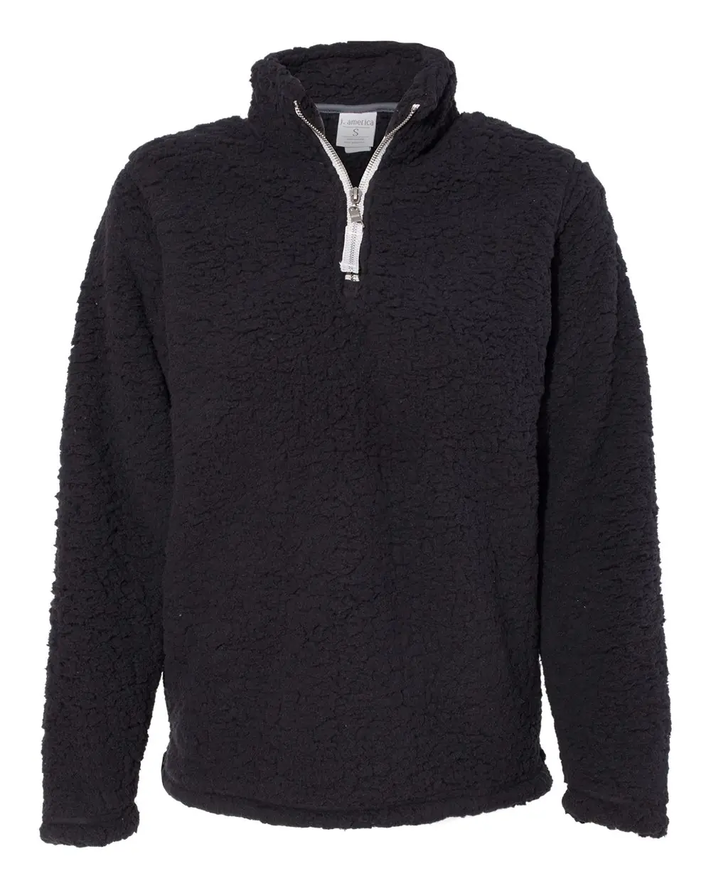 J. America Women’s Epic Sherpa Quarter-Zip Pullover in Black