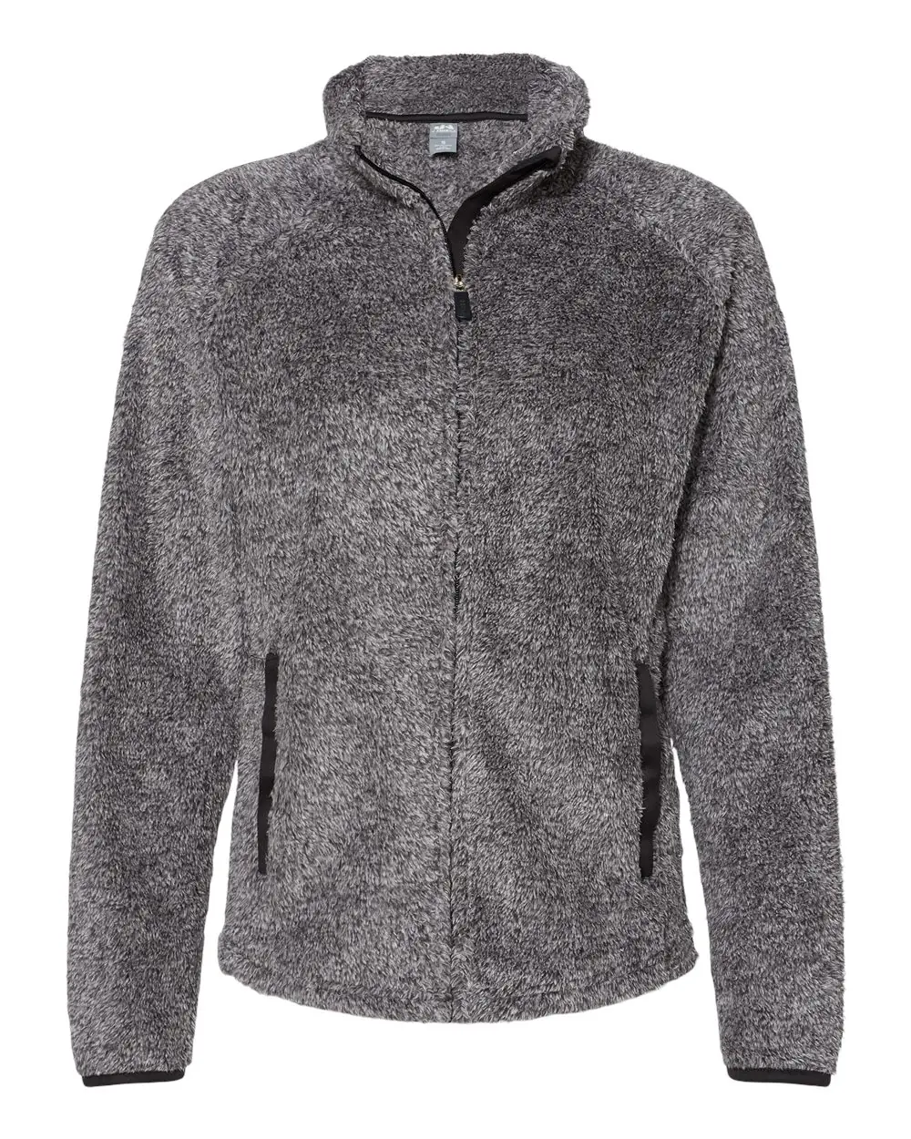 J. America Women's Boundary Shag Frosty Sherpa Full-Zip in Black