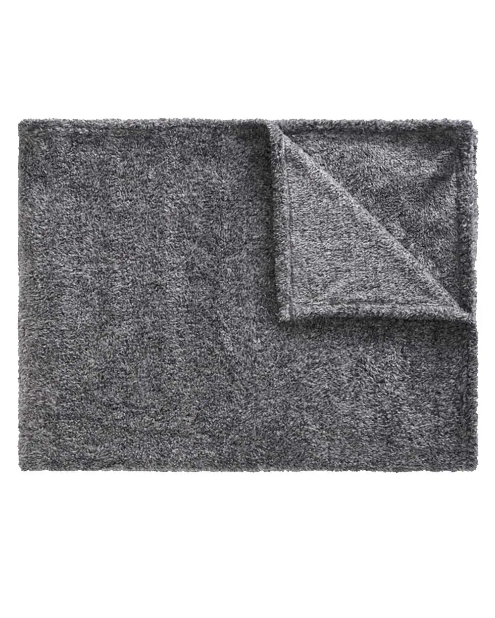 J. America Boundary Shag Blanket in Black