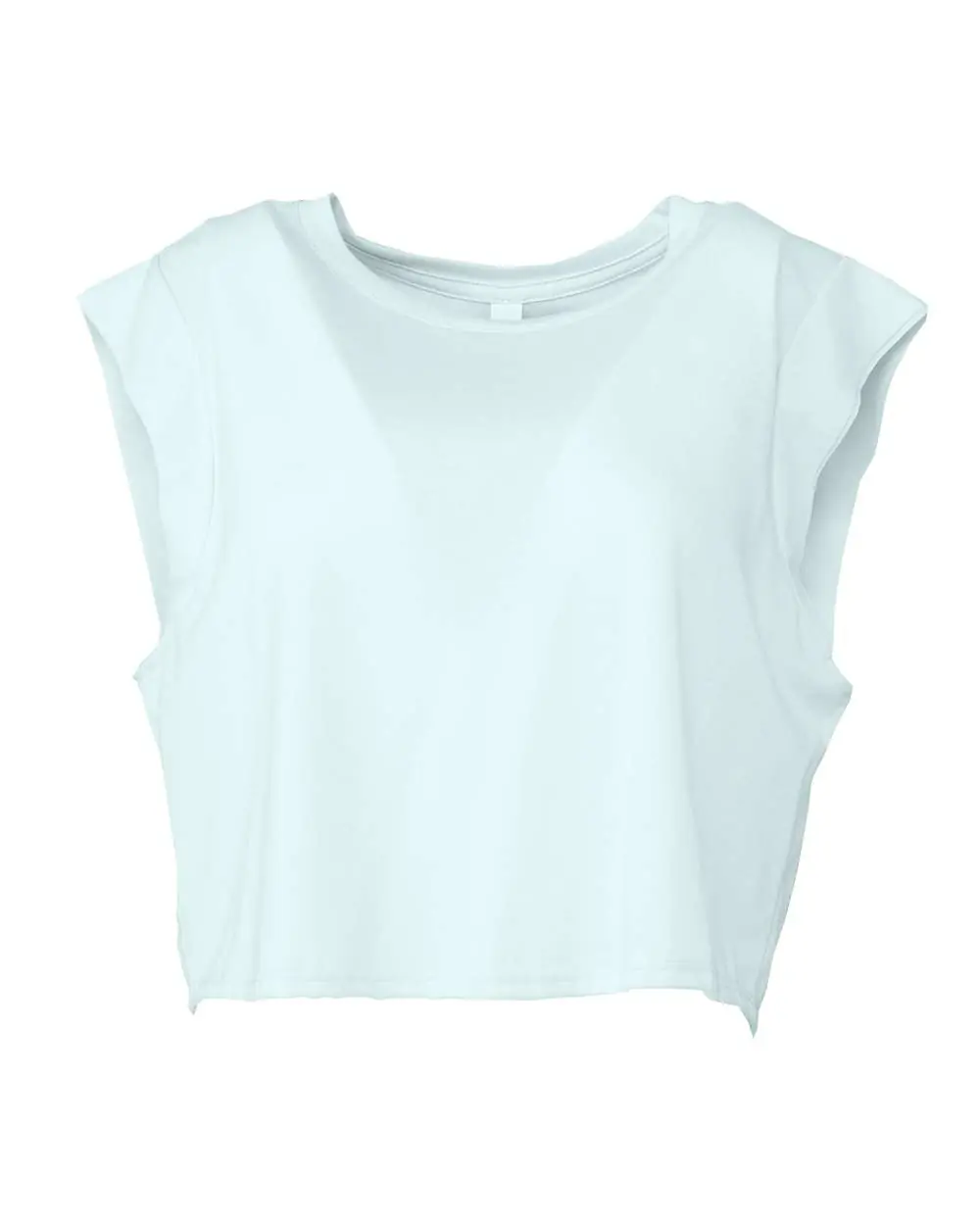 Bella + Canvas FWD Fashion Women's Festival Crop Tank in Ice Blue Triblend