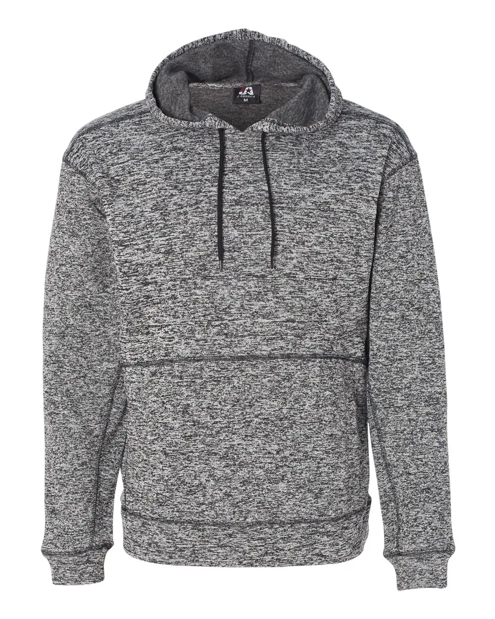 J. America Men's Cosmic Fleece Hooded Sweatshirt in Charcoal Fleck