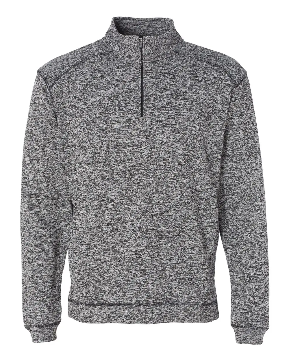 J. America Men's Cosmic Fleece Quarter-Zip Sweatshirt in Charcoal Fleck