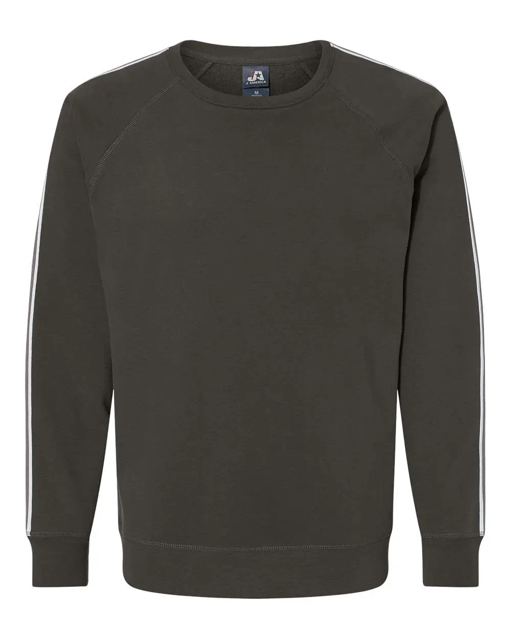 J. America Men's Rival Fleece Crewneck Sweatshirt in Black