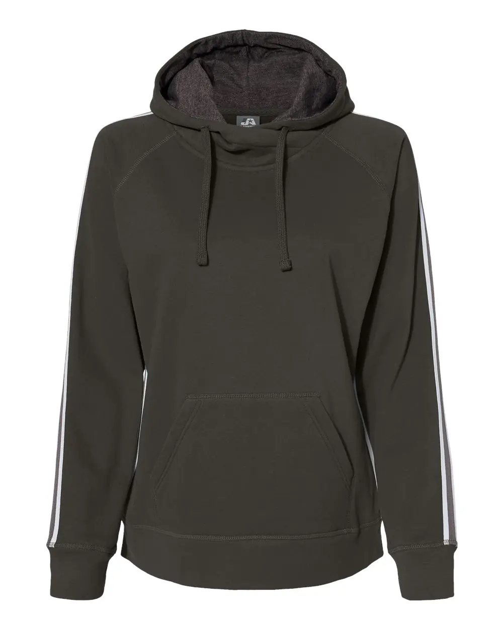 J. America Women's Rival Fleece Hooded Sweatshirt in Black
