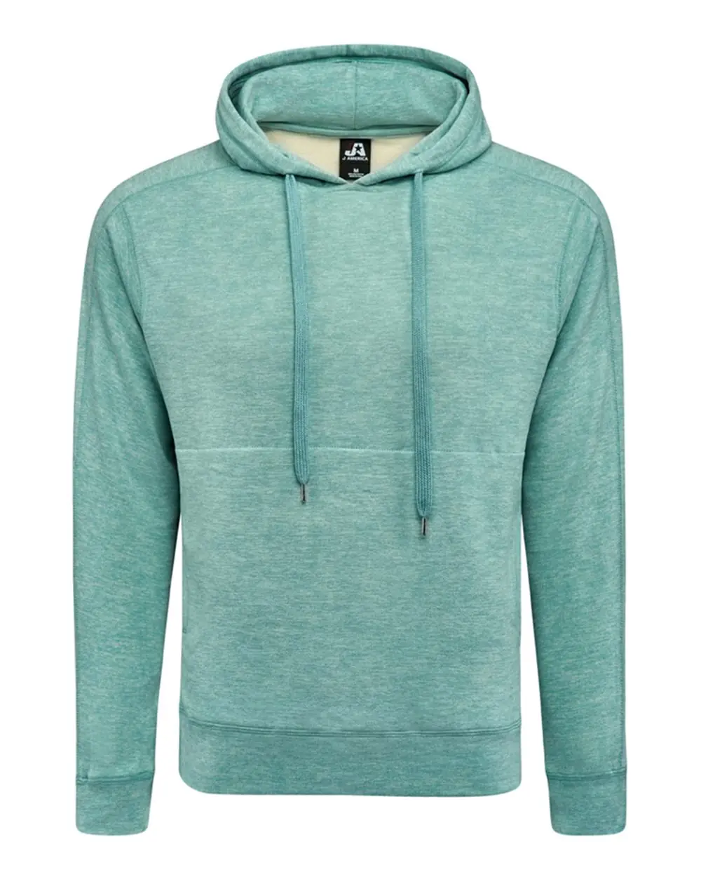 J. America Unisex Electric Fleece Hooded Sweatshirt in Electric Jade