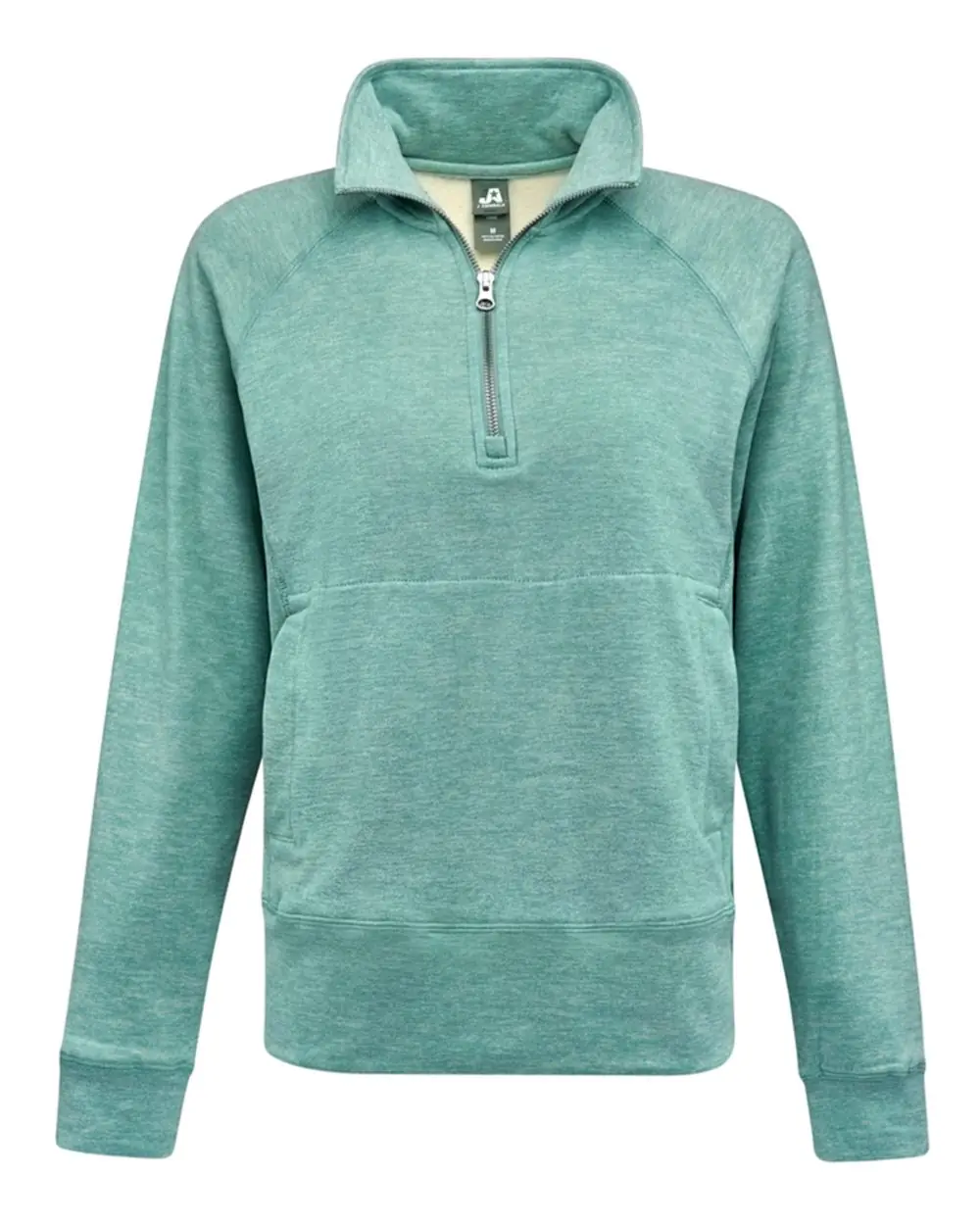 J. America Women's Electric Fleece Quarter-Zip Sweatshirt in Electric Jade