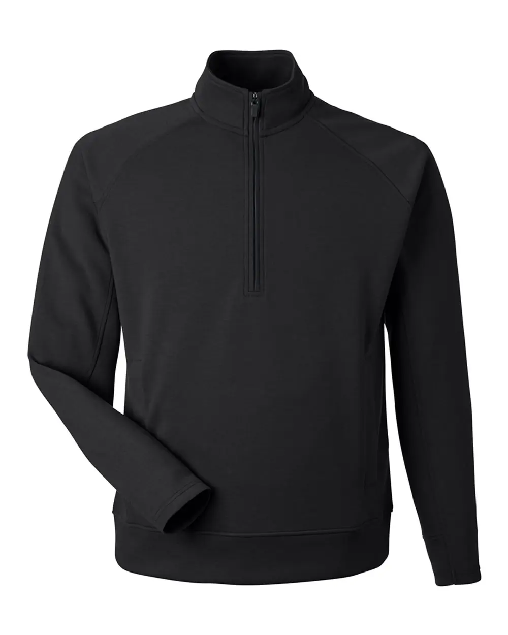 J. America Unisex Apex Fleece Quarter-Zip Sweatshirt in Black