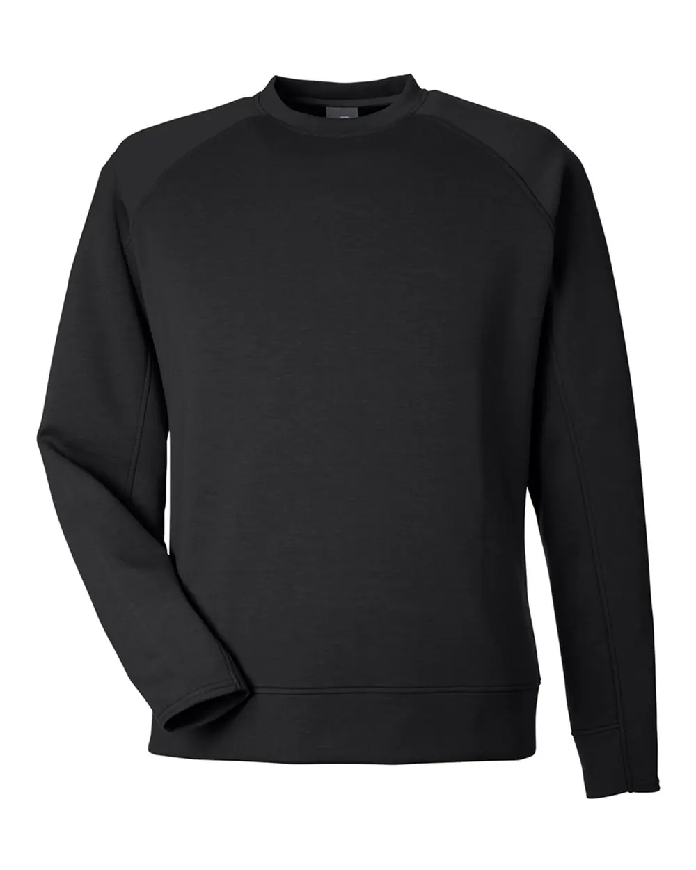 J. America Unisex Apex Fleece Crewneck Sweatshirt in Black