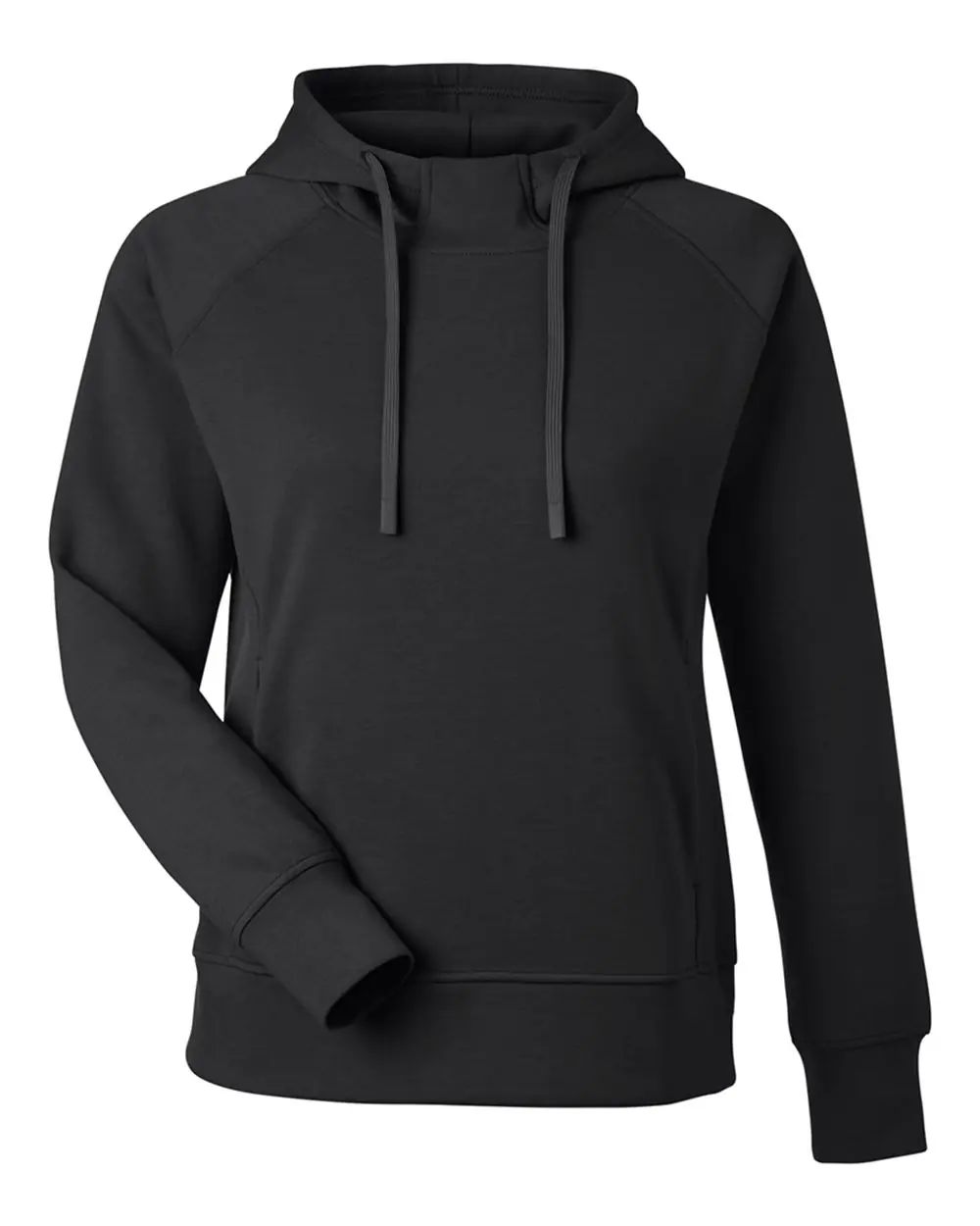 J. America Women's Apex Fleece Hooded Sweatshirt in Black