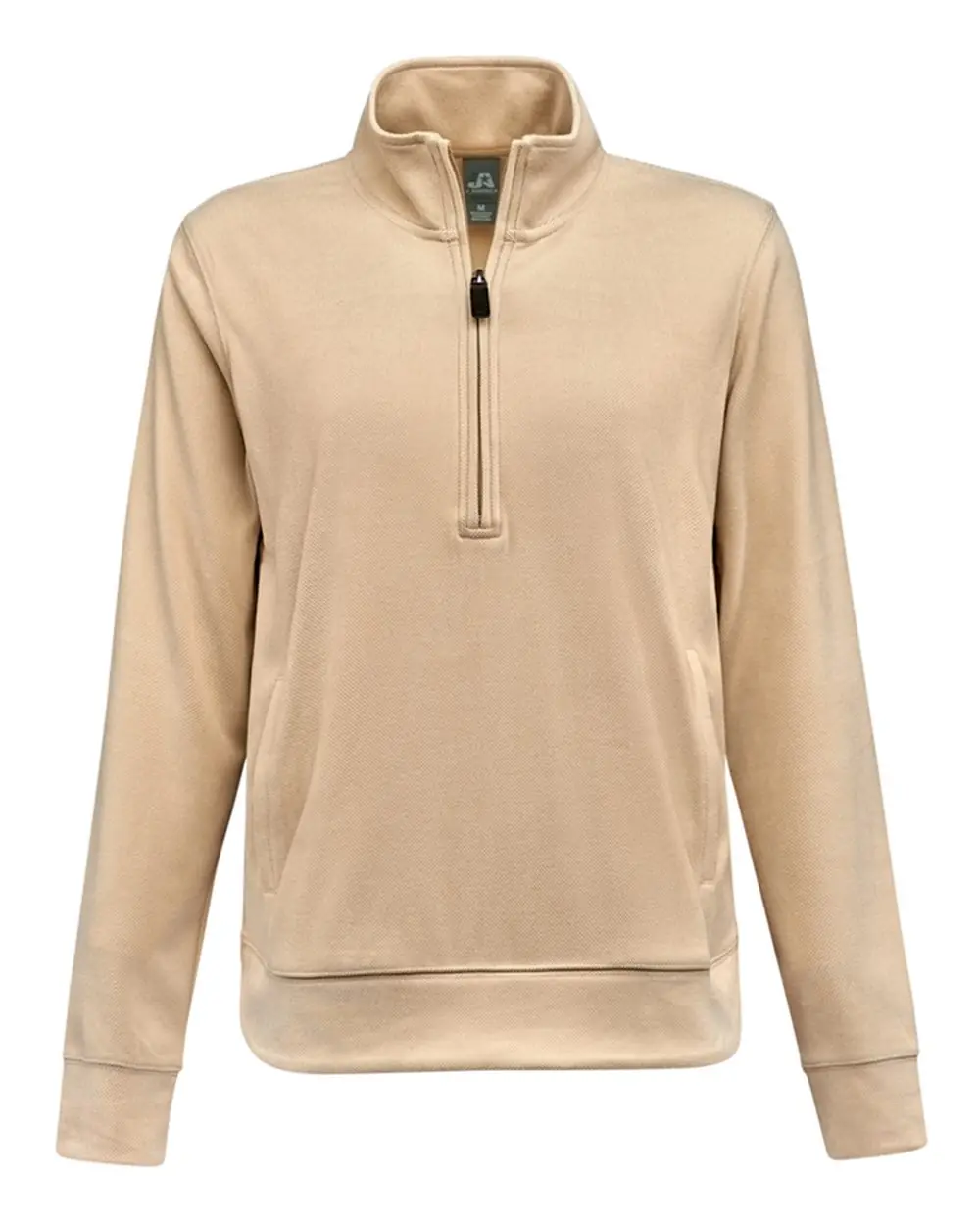 J. America Women's Element Fleece Quarter-Zip Sweatshirt in Almond
