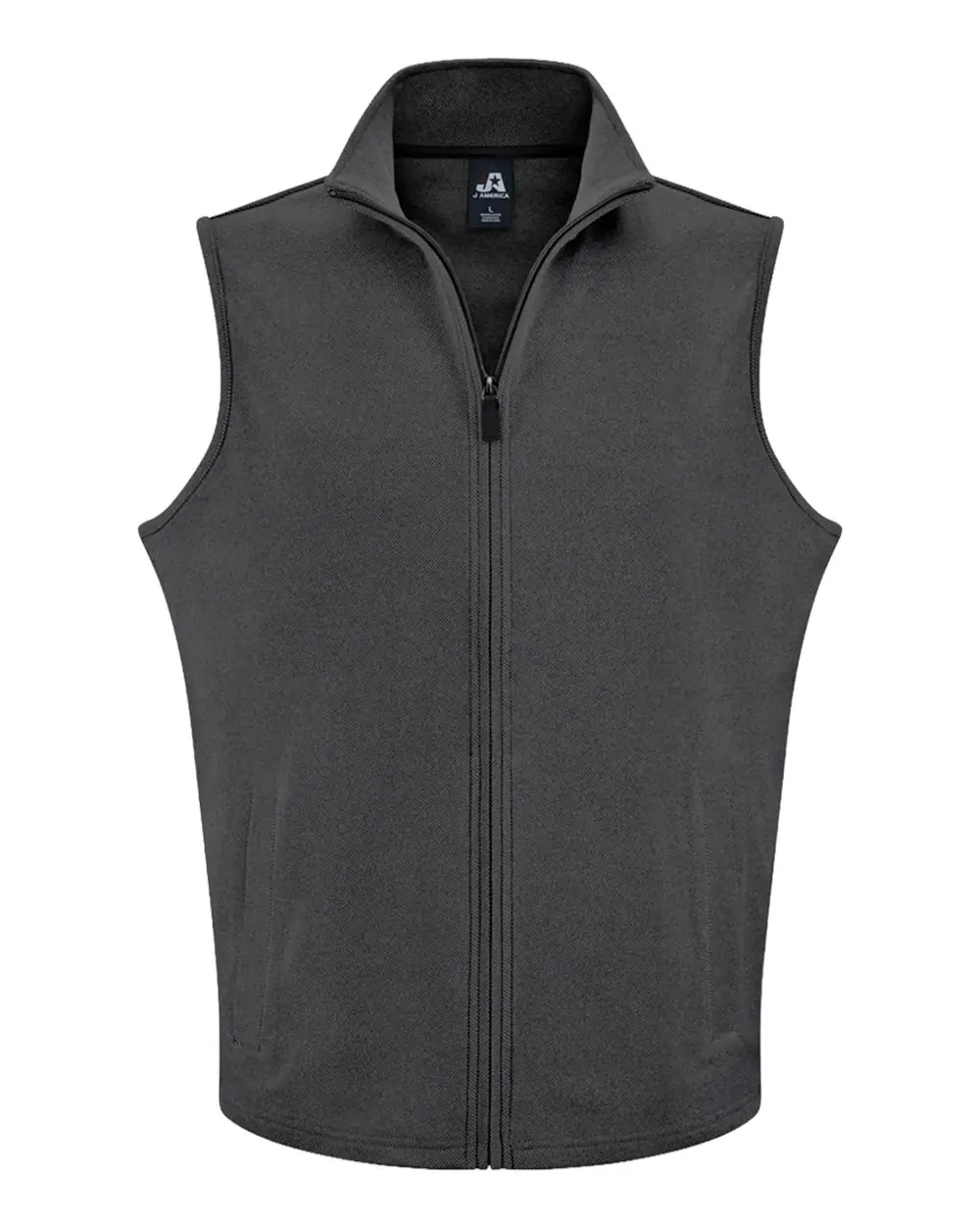 J. America Unisex Element Fleece Vest in Black