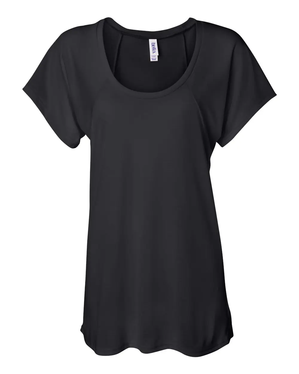 Bella + Canvas Women’s Flowy Raglan Tee in Black