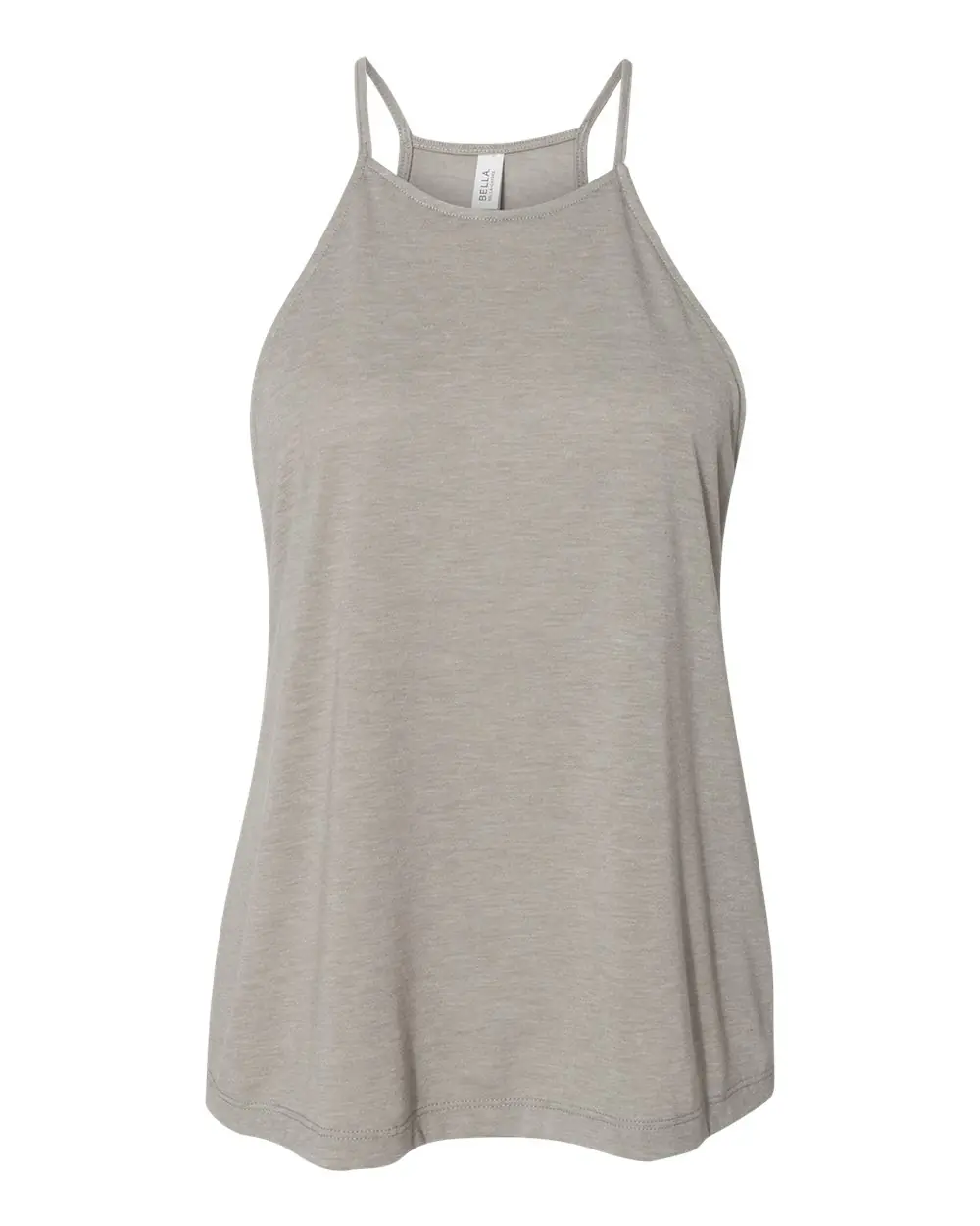 Bella + Canvas Women's Flowy High-Neck Tank in Heather Stone