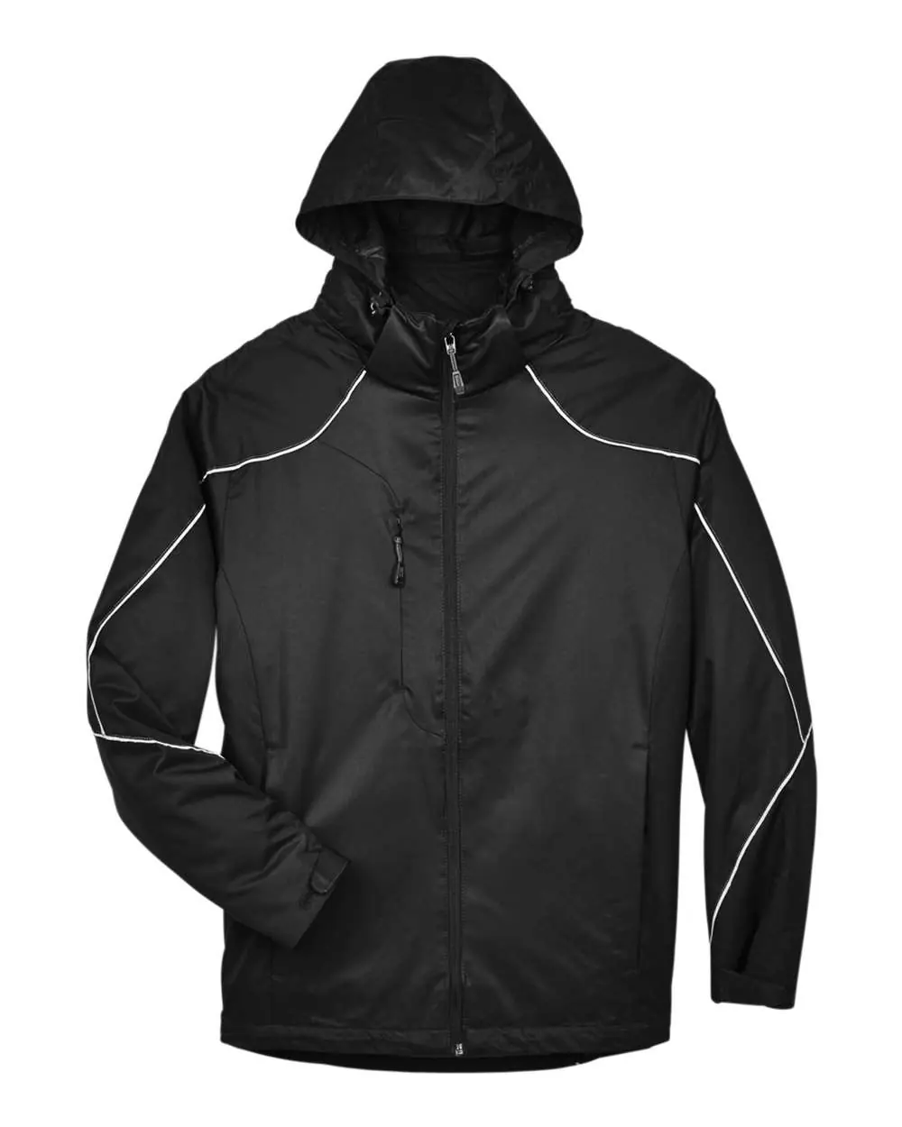 North End Men's Angle 3-In-1 Jacket with Bonded Fleece Liner in Black