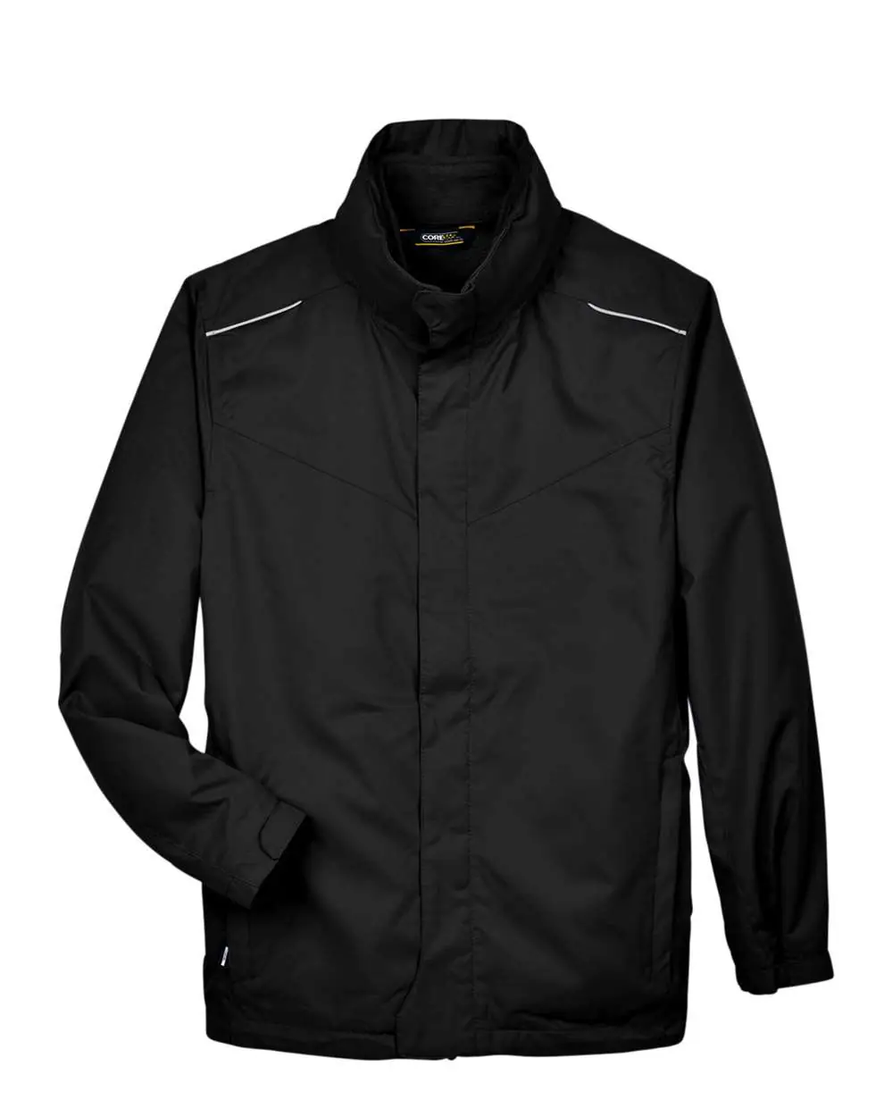 CORE365 Men's Tall Region 3-in-1 Jacket with Fleece Liner in Black