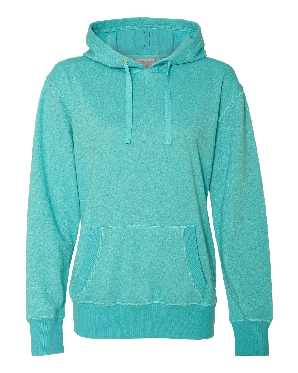 J. America Women’s Glitter French Terry Hooded Sweatshirt in Maui Blue/ Silver