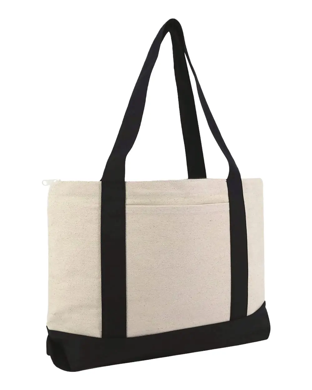 Liberty Bags Large Zippered Cotton Canvas Tote