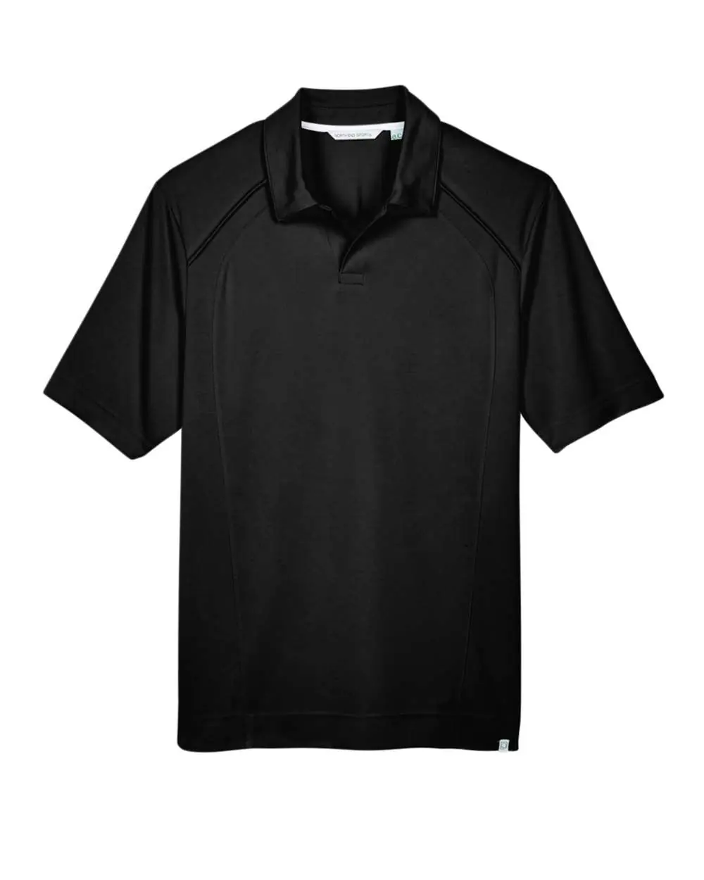 North End Men's Recycled Polyester Performance Pique Polo in Black