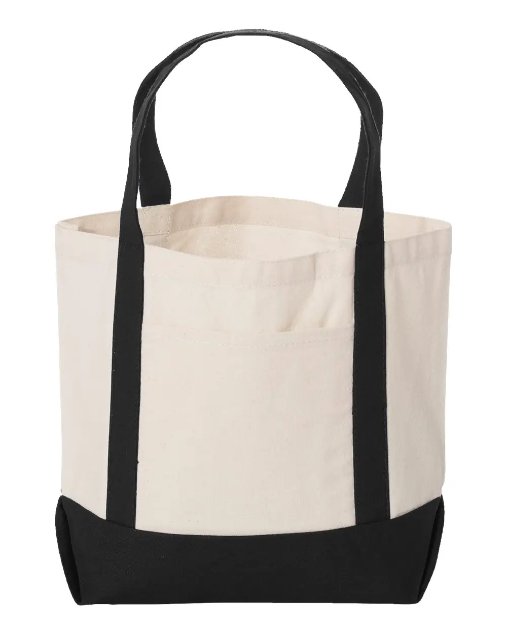 Liberty Bags Seaside Boater Tote in Natural/ Black