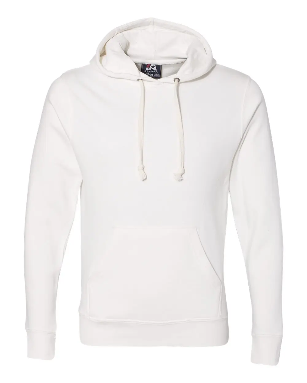 J. America Men's Triblend Fleece Hooded Sweatshirt in Antique White Triblend