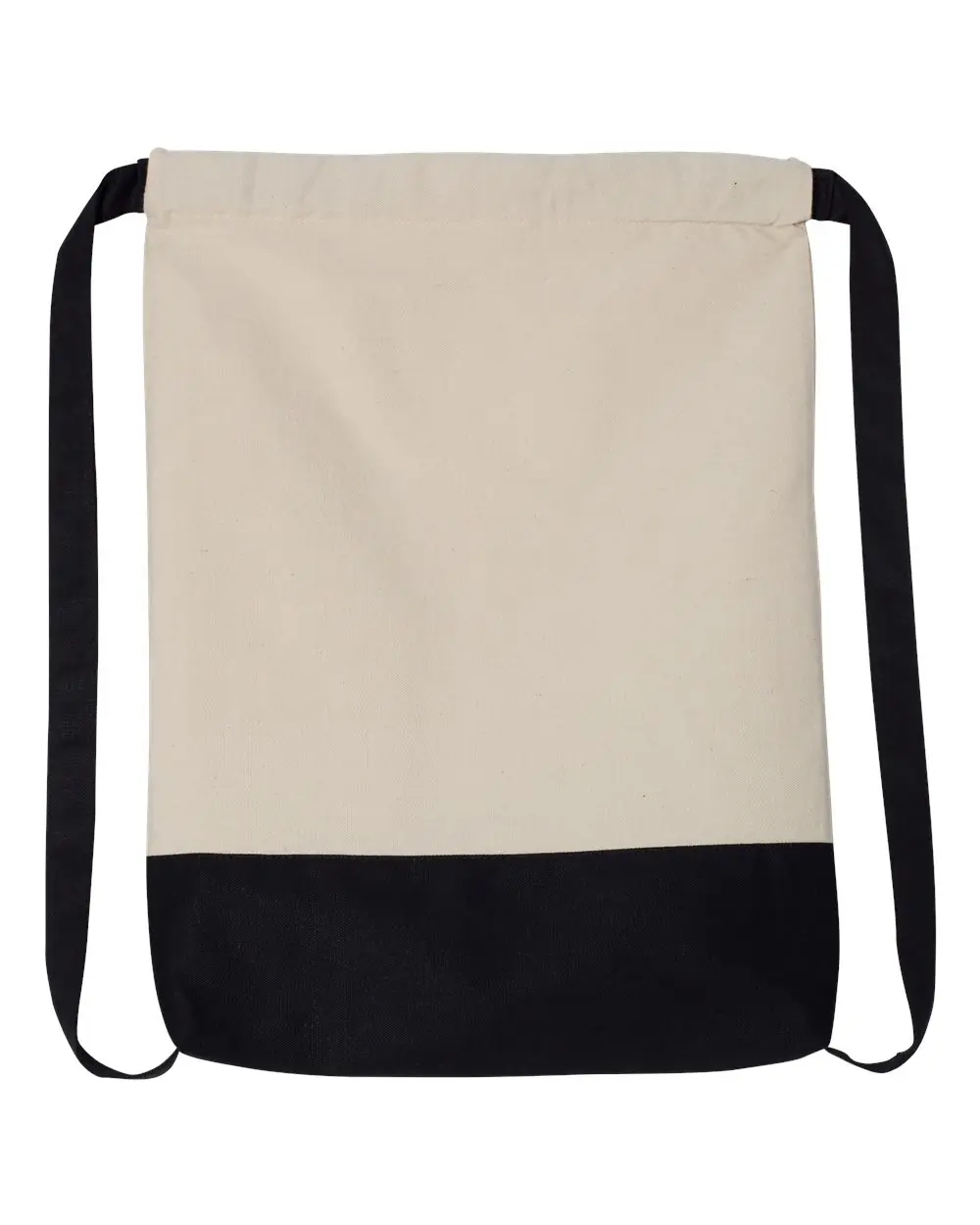 Liberty Bags Drawstring Backpack in Natural/ Navy