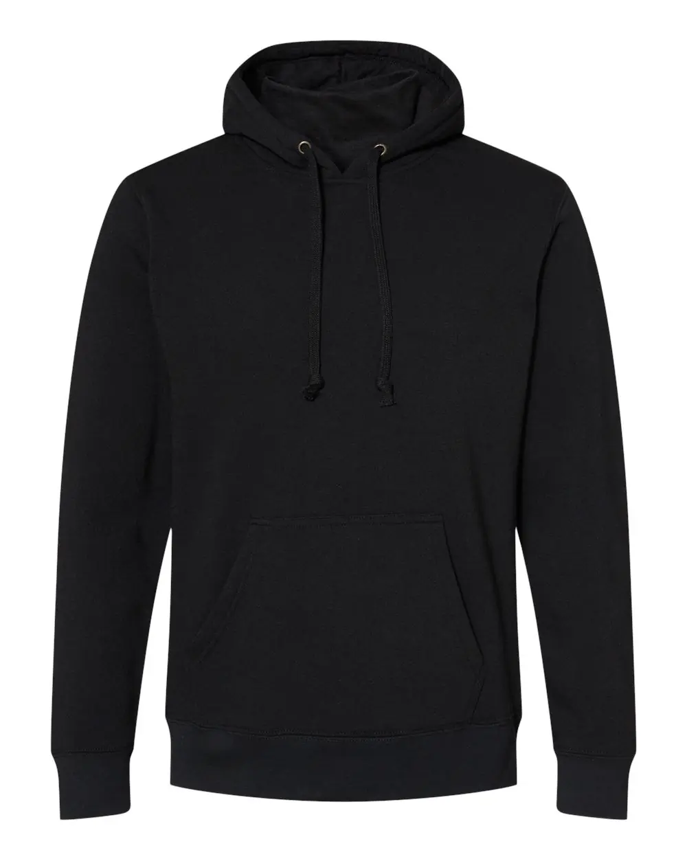 J. America Men's Gaiter Fleece Hooded Sweatshirt in Black