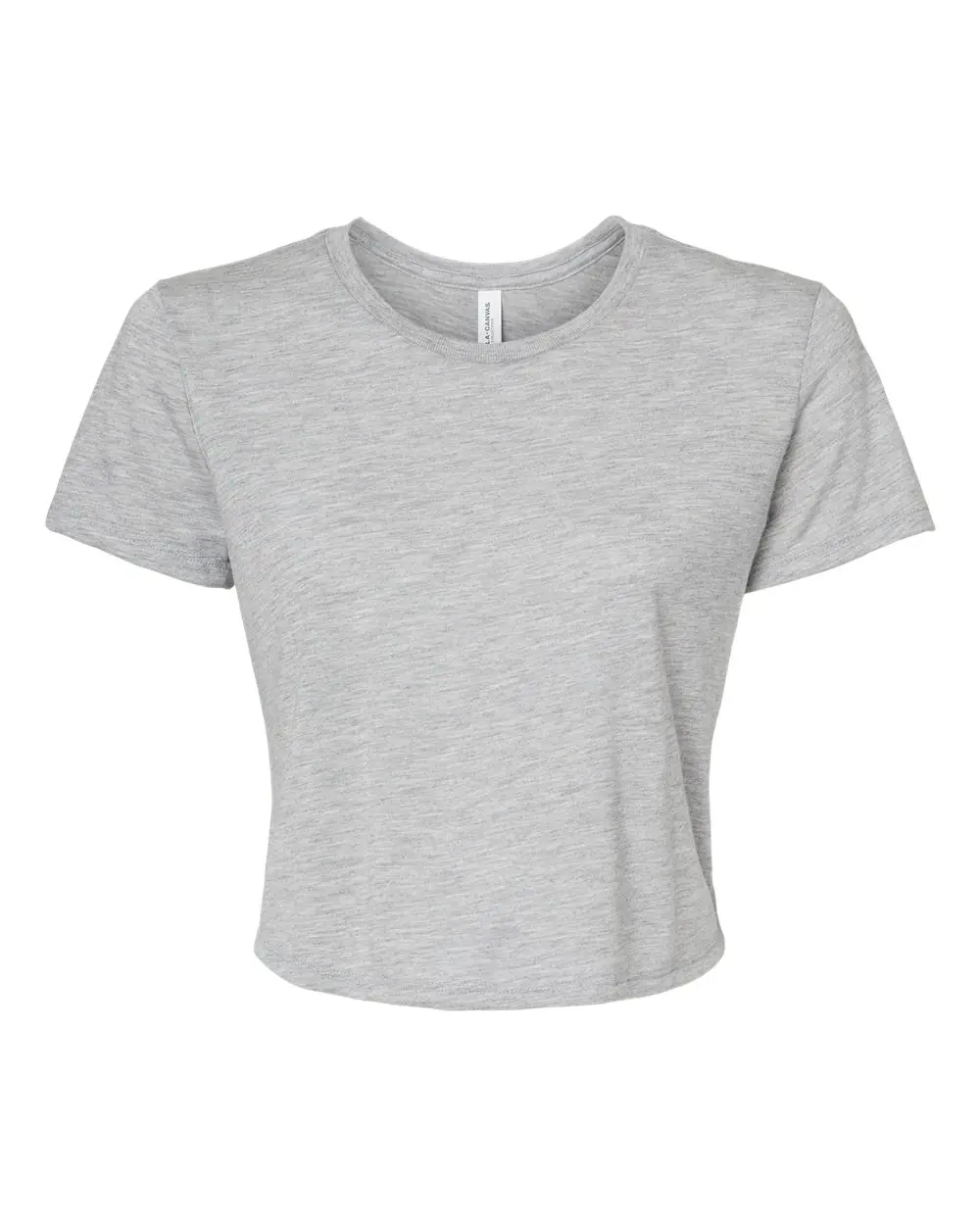 Bella + Canvas Women’s Flowy Crop Tee in Athletic Heather