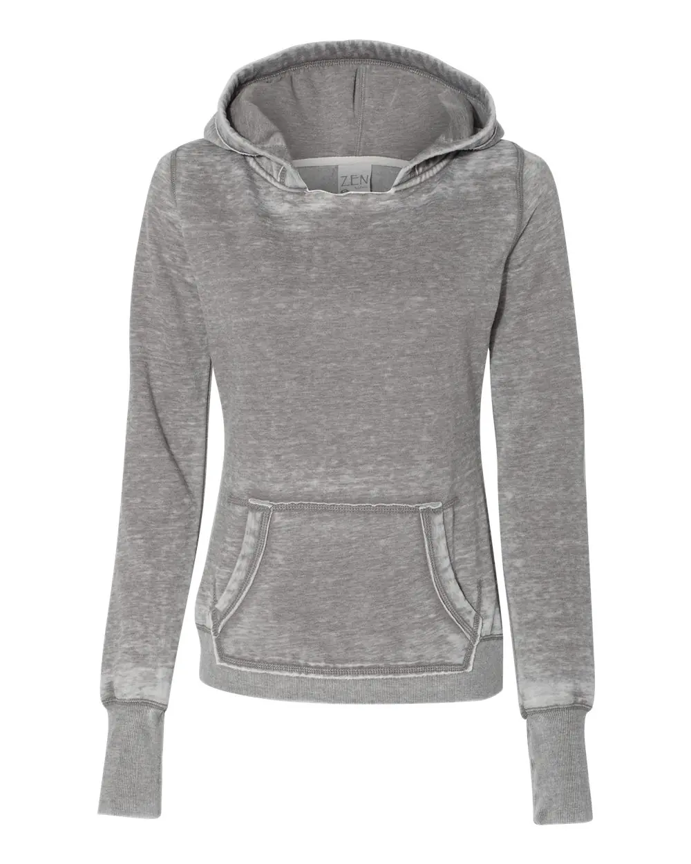 J. America Women's Zen Fleece Hooded Sweatshirt in Cement