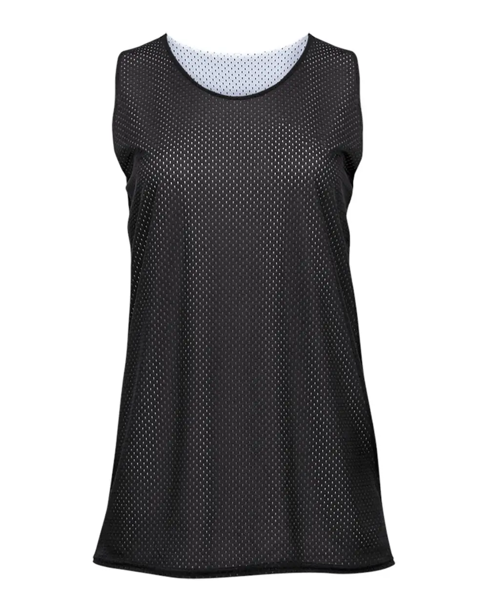 Badger Women's Pro Mesh Reversible Tank Top in Black/ White