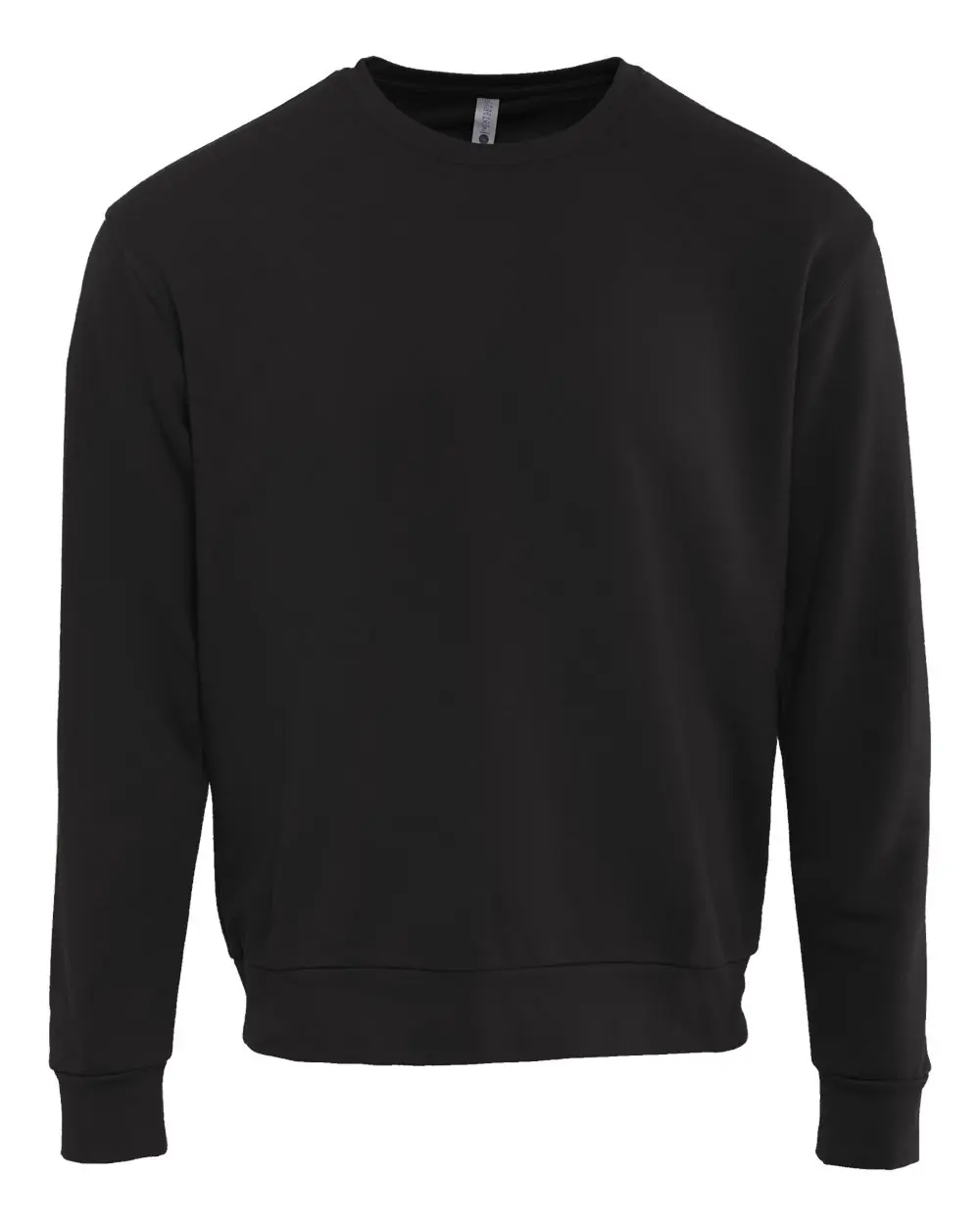 Next Level Apparel Unisex Santa Barbara Crewneck Sweatshirt in Black