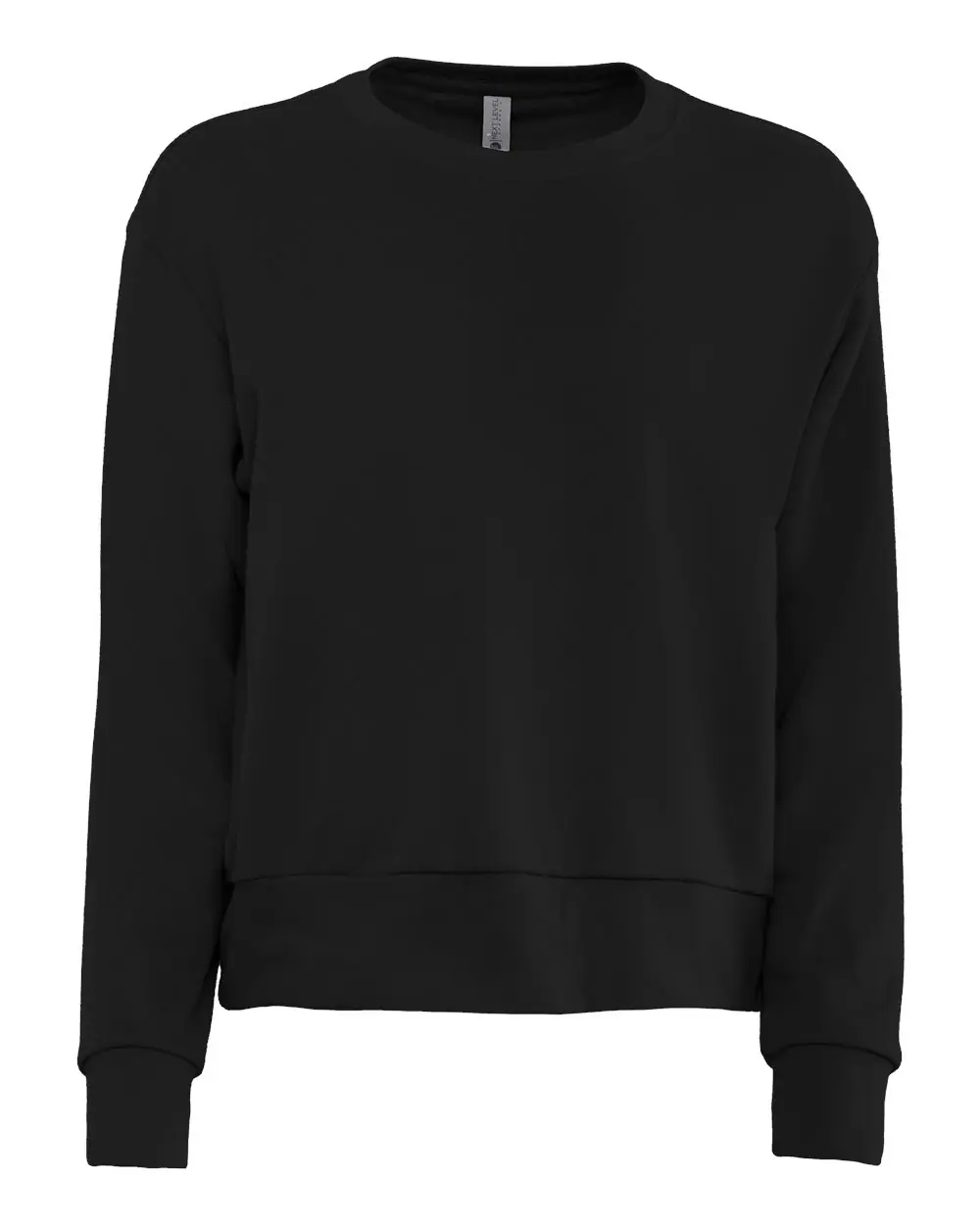 Next Level Apparel Women's Laguna Sueded Crewneck Sweatshirt in Black