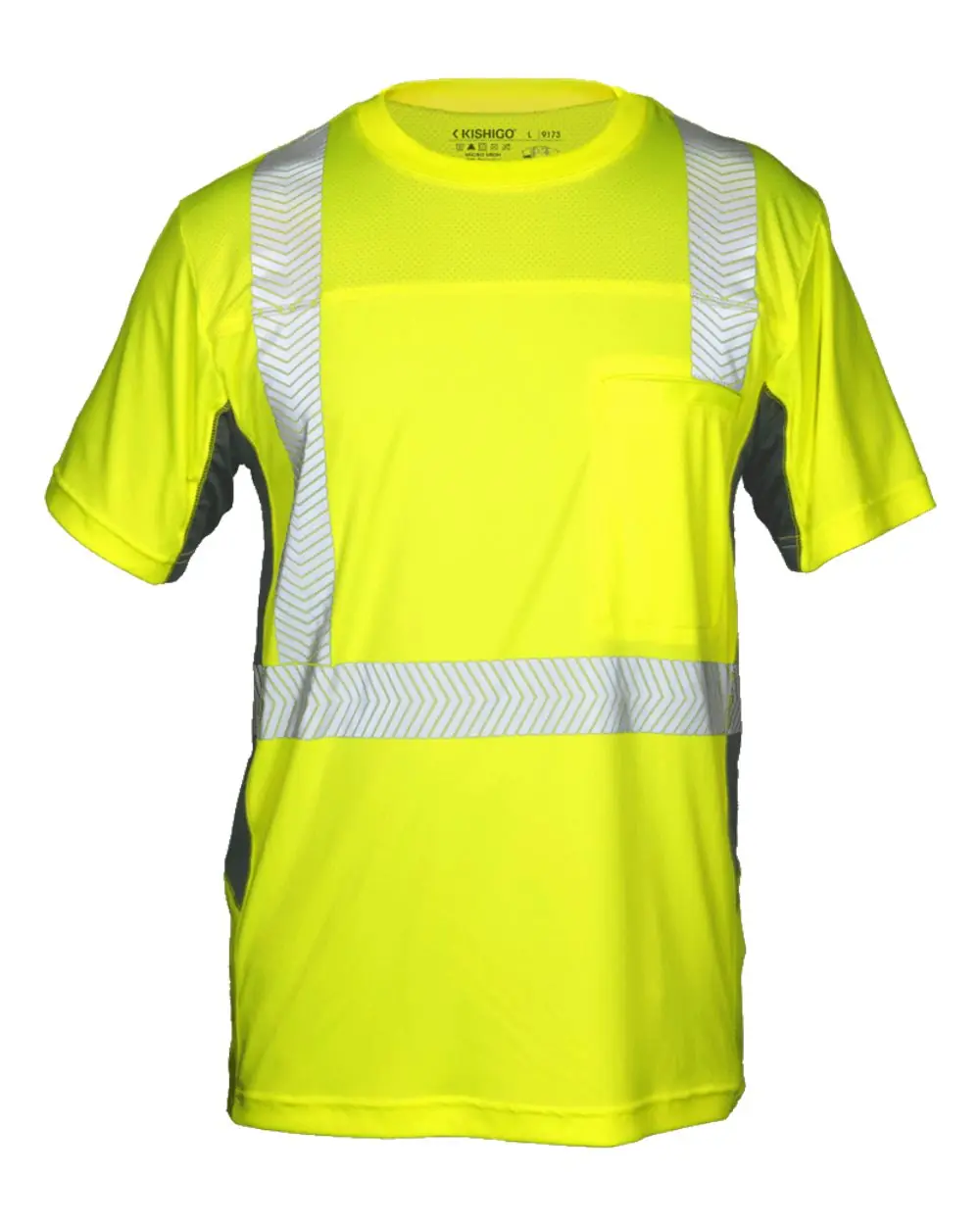 Kishigo Unisex Premium Black Series® Cool Touch Class 2 T-Shirt in Lime