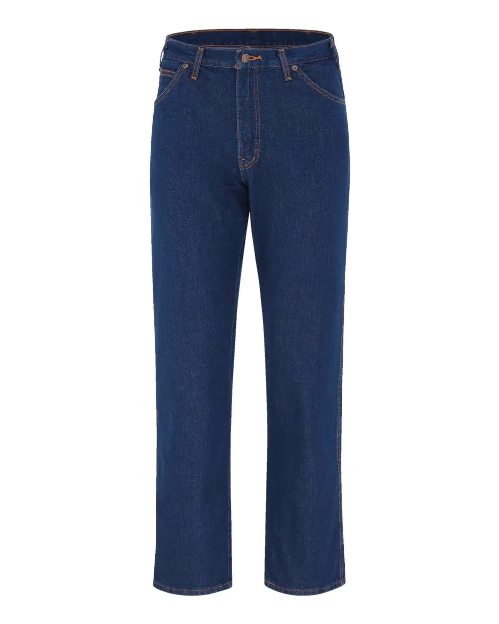 Dickies Men's Odd Sizes Straight 5-Pocket Jeans in Rinsed Indigo Rigid - 30I