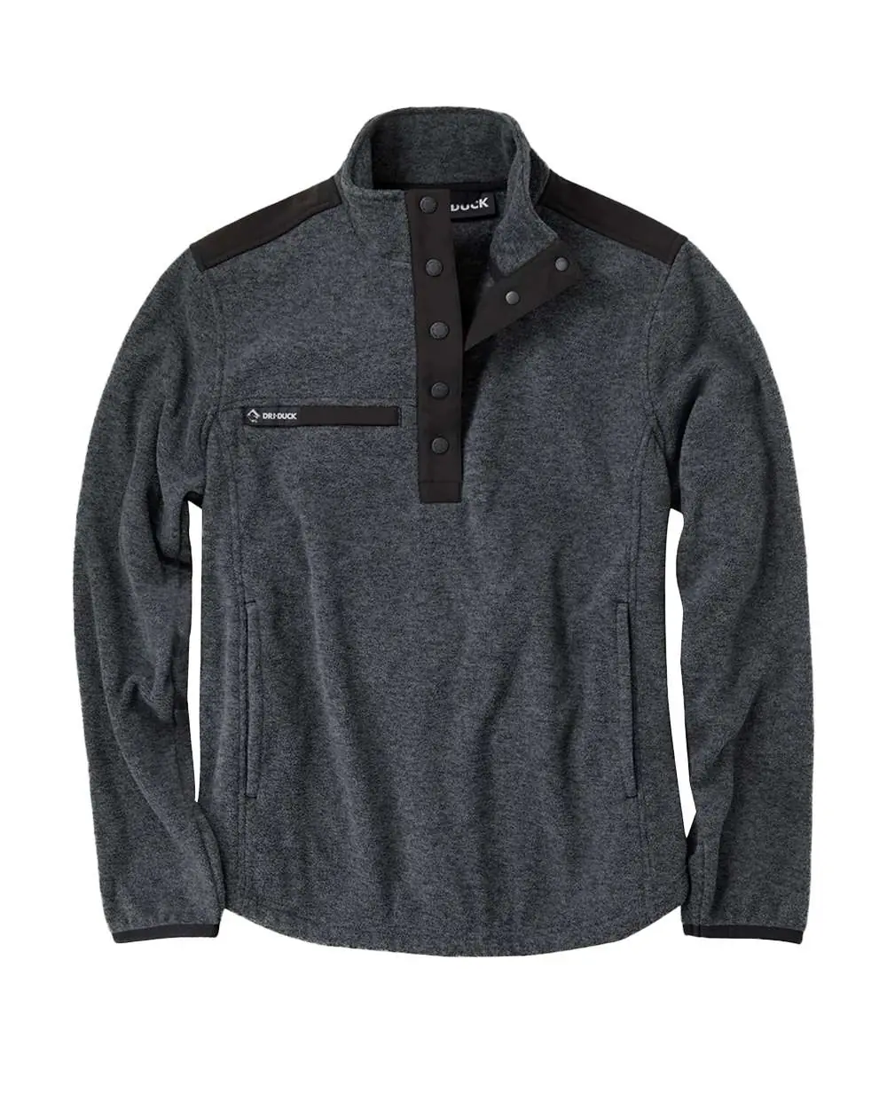 DRI DUCK Women's Sierra Melange Fleece Pullover in Charcoal
