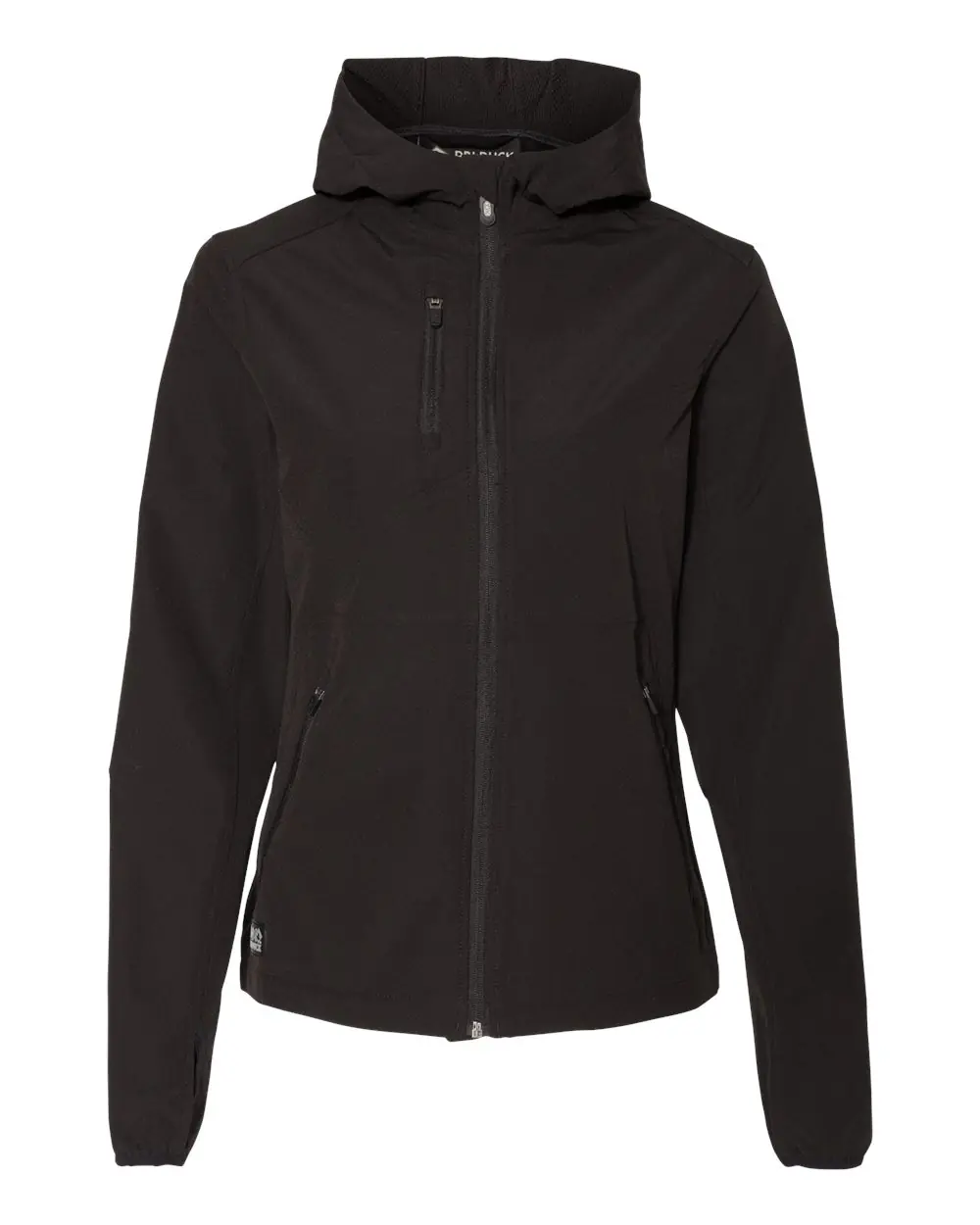 DRI DUCK Women's Ascent Soft Shell Hooded Jacket in Black